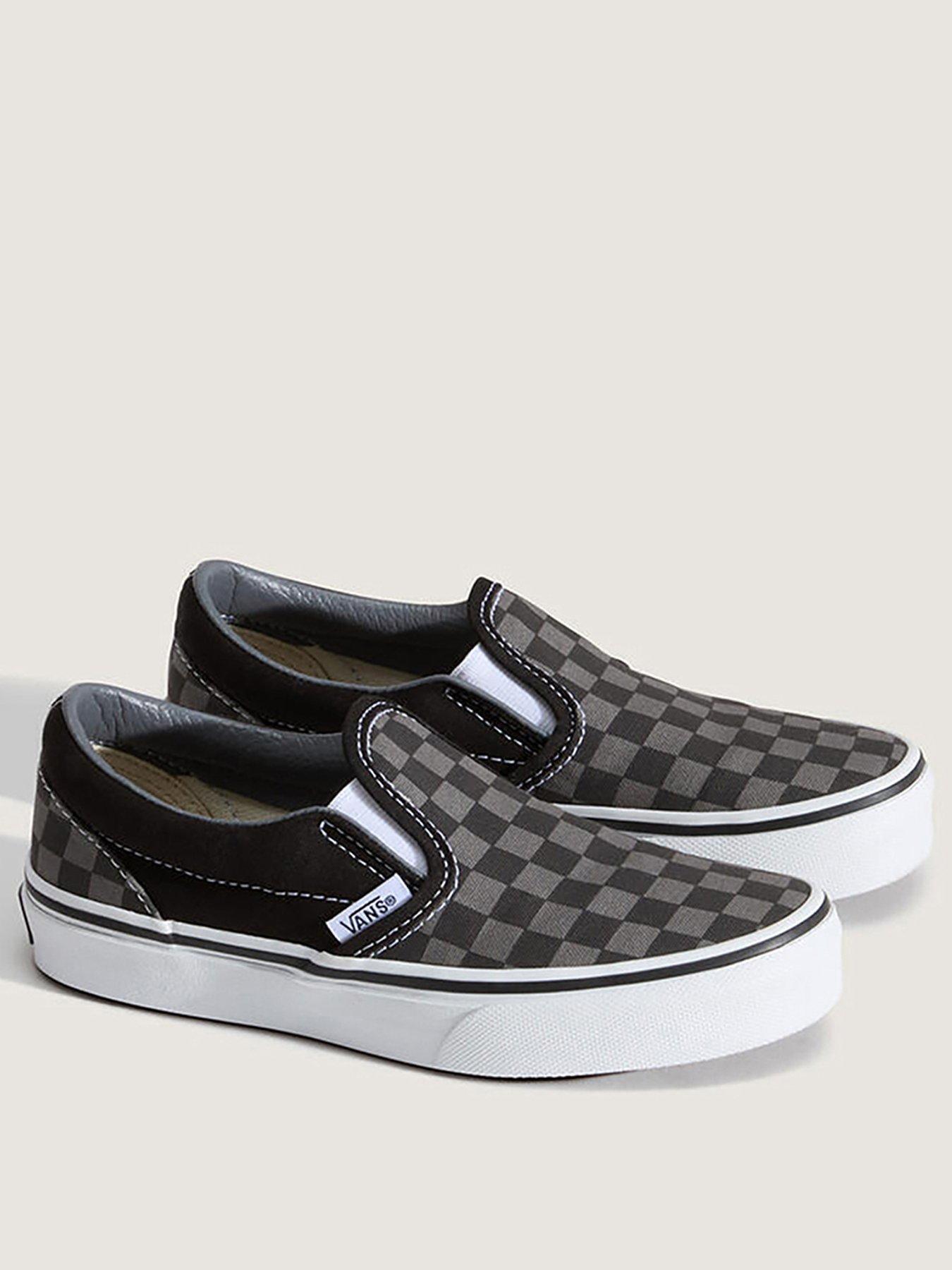 Image 2 of 5 of Vans Kids Classic Checkerboard Slip-On Trainers - Black