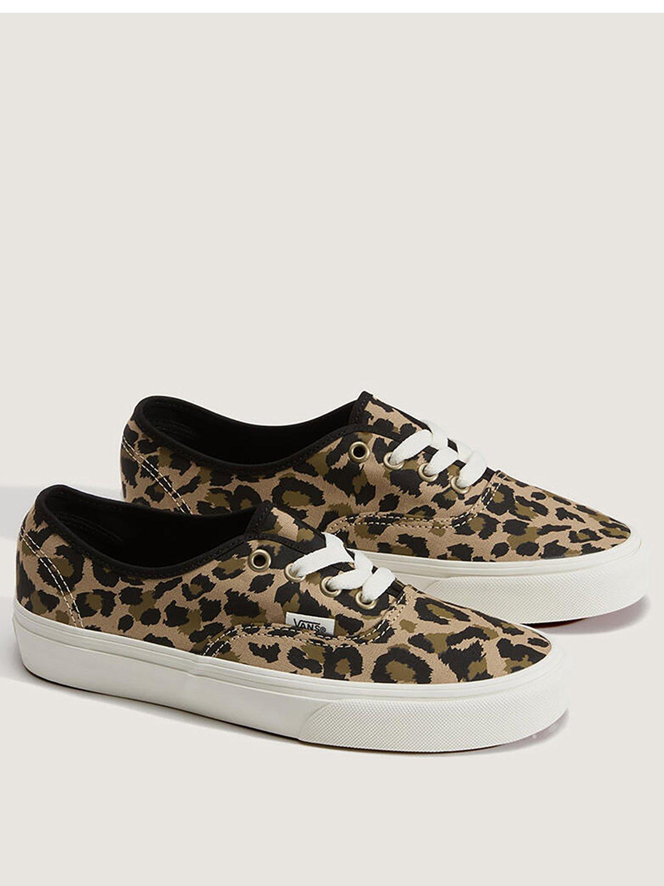 Image 2 of 4 of Vans Womens Authentic Leopard Print Trainer - Black