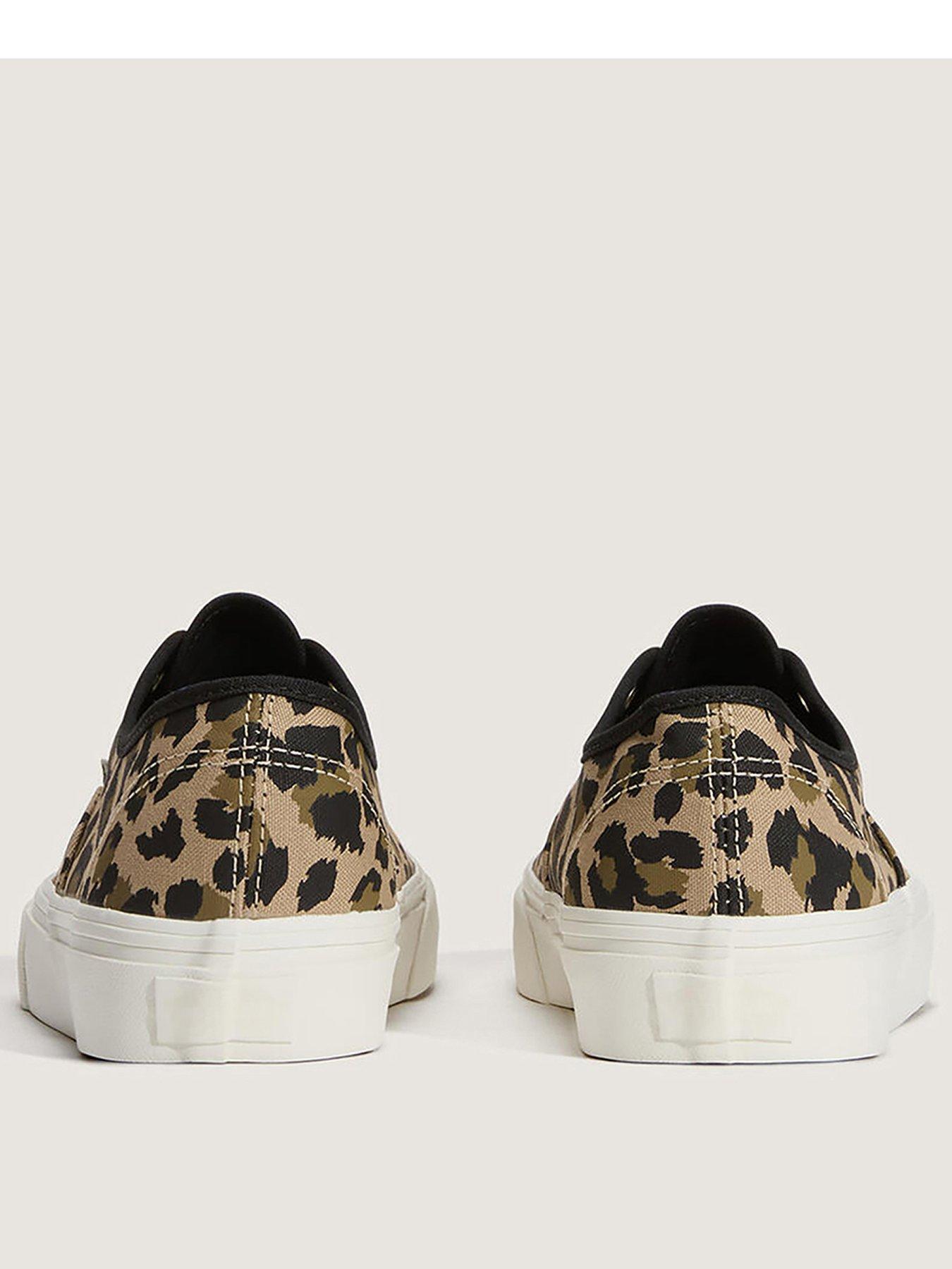 Image 3 of 4 of Vans Womens Authentic Leopard Print Trainer - Black