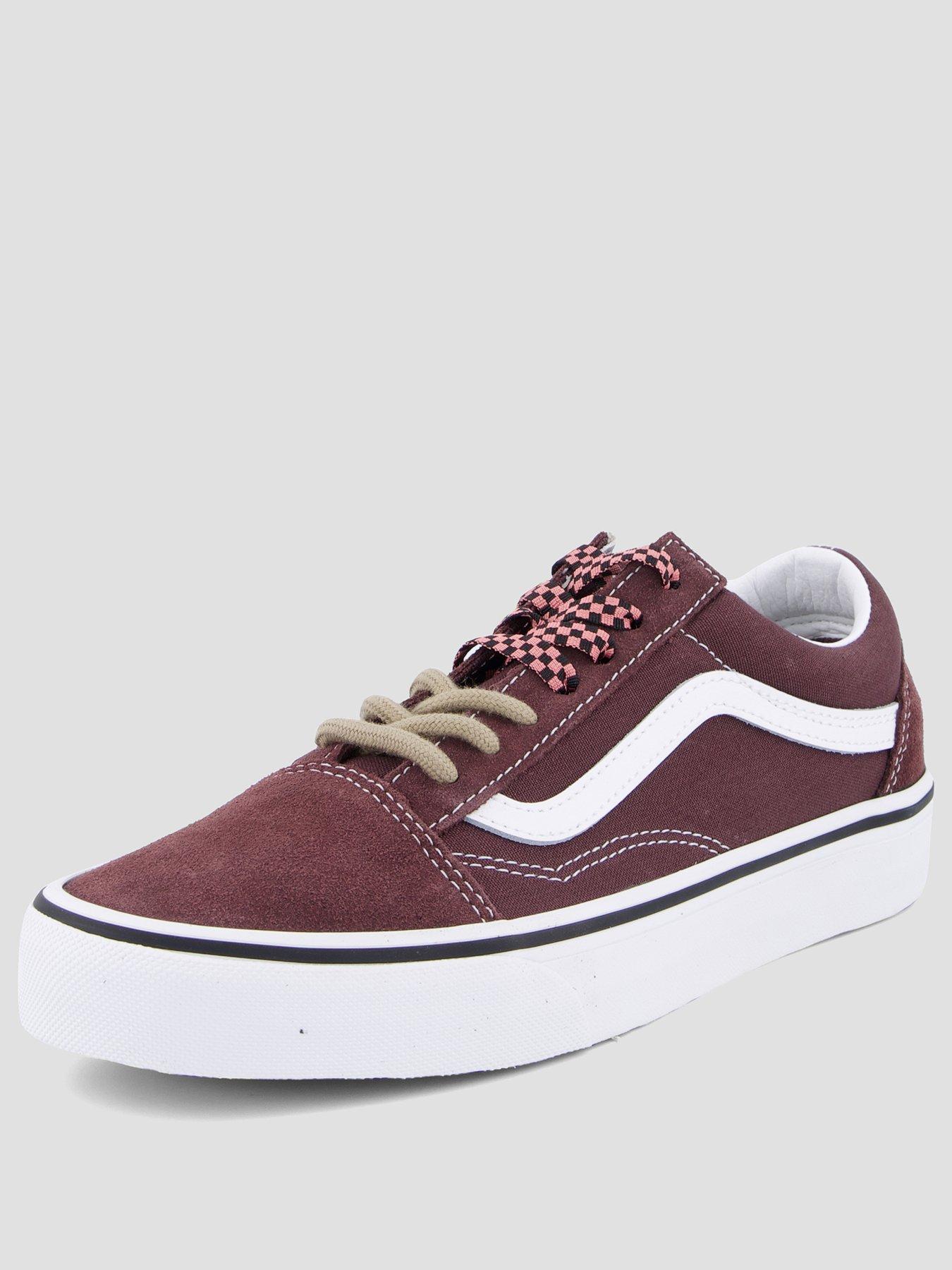 Image 2 of 7 of Vans Womens Old Skool Sidestripe Low-Profile Lace-Up Trainers - Brown