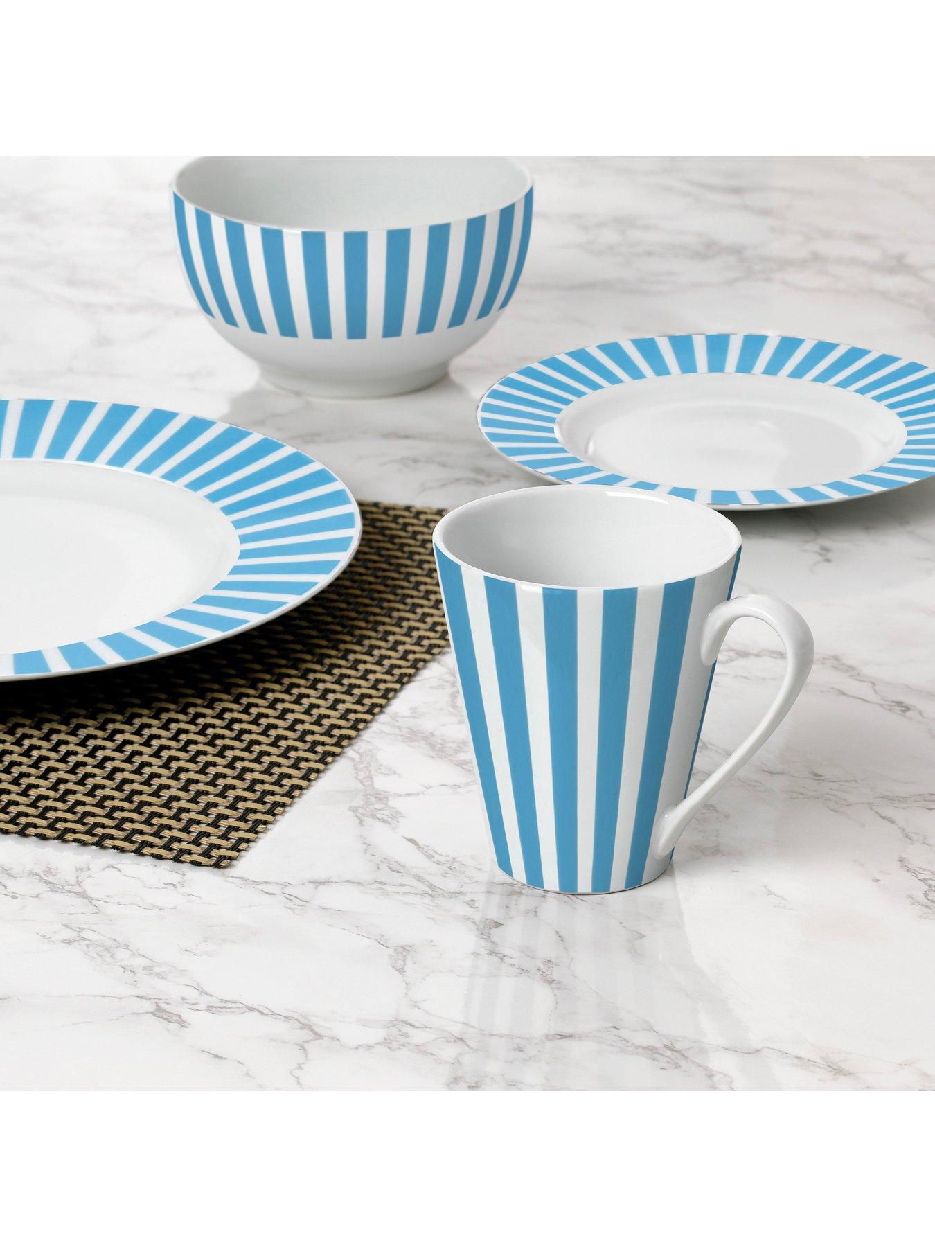 Image 4 of 4 of WATERSIDE 24 Blue Stripe Dinner Set