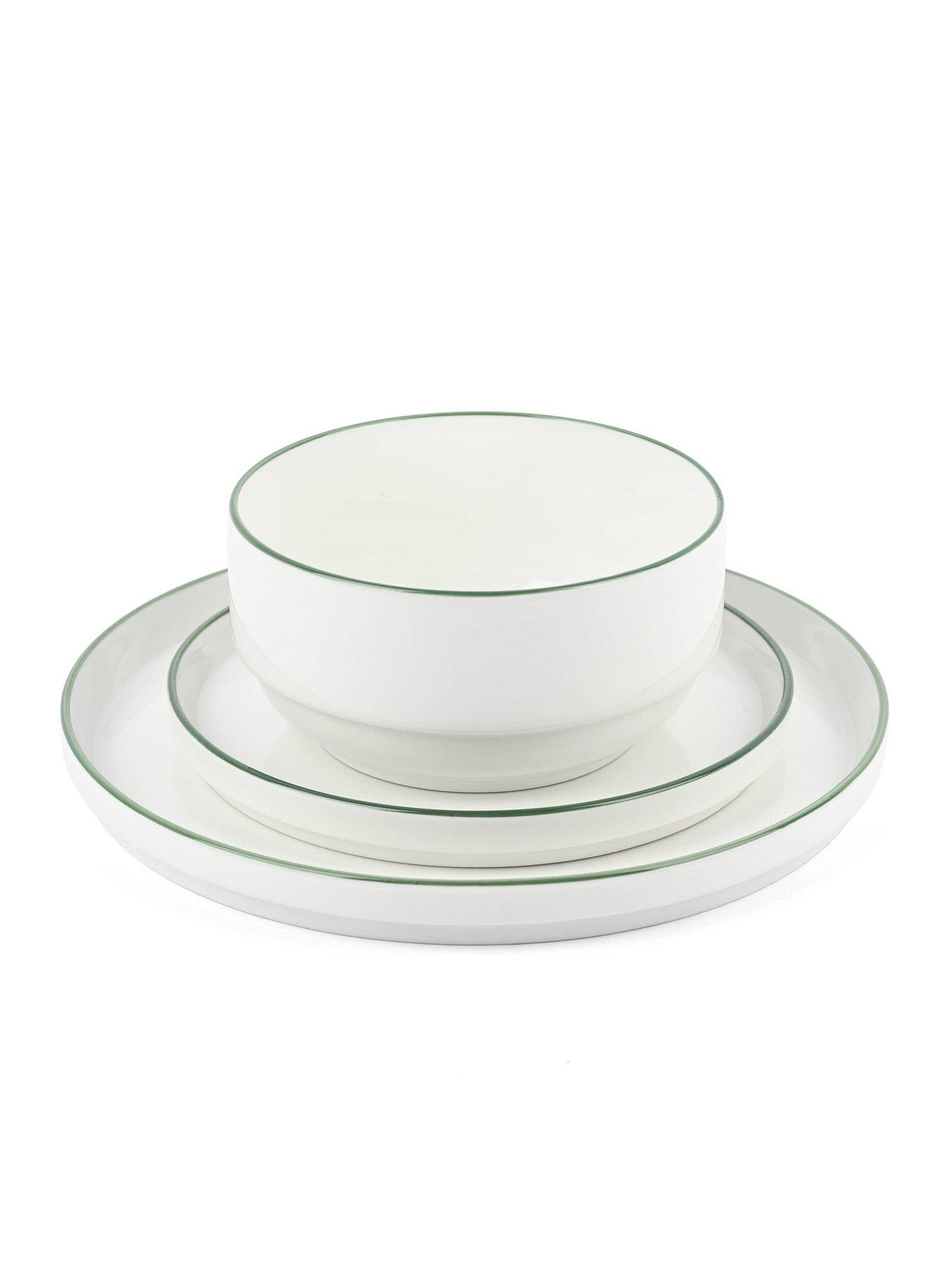 Image 4 of 5 of WATERSIDE 12pc Stacking Green Rim