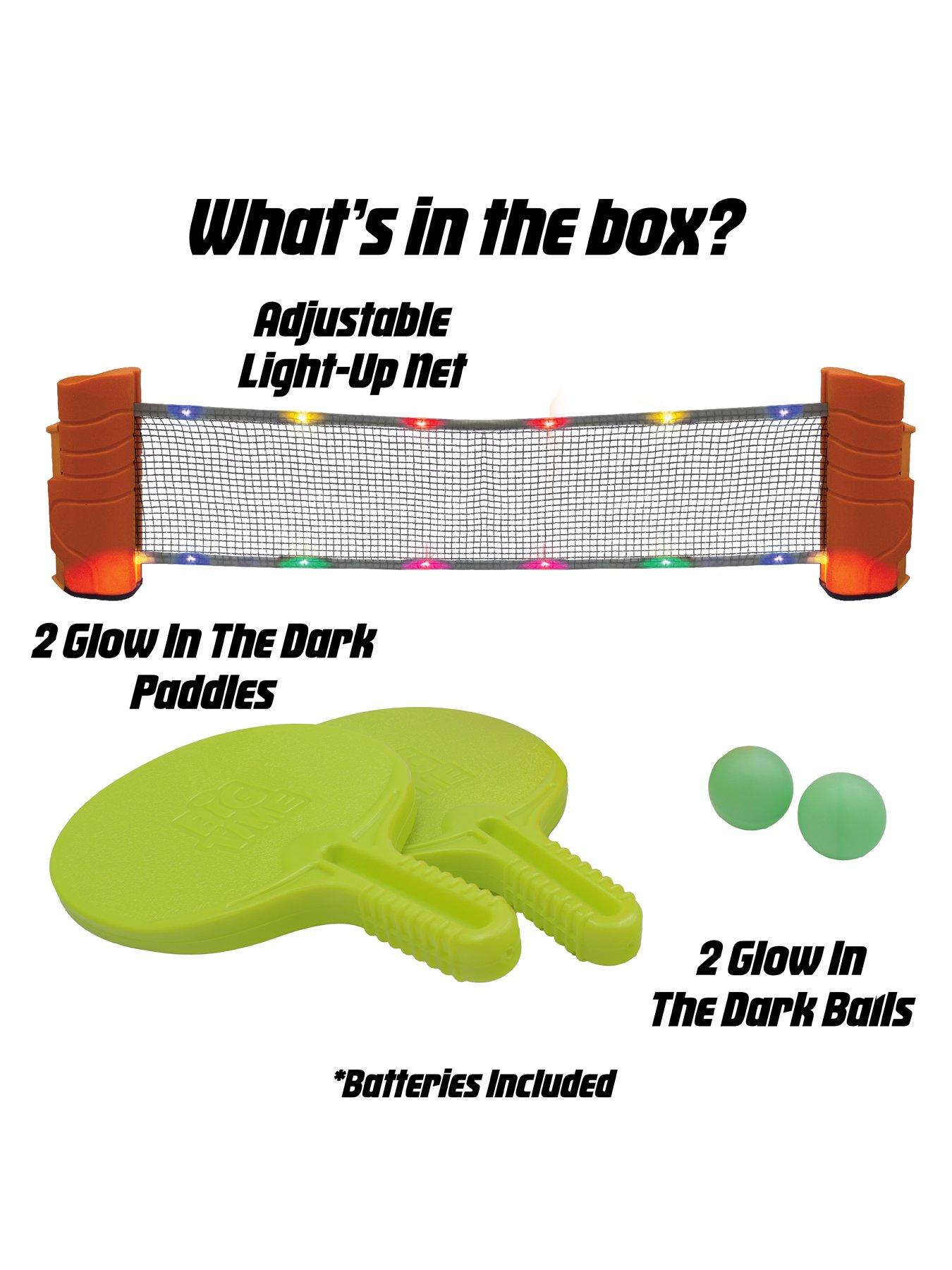 Image 7 of 7 of Glow Games Light-Up Adjustable Net Table Tennis Game Set