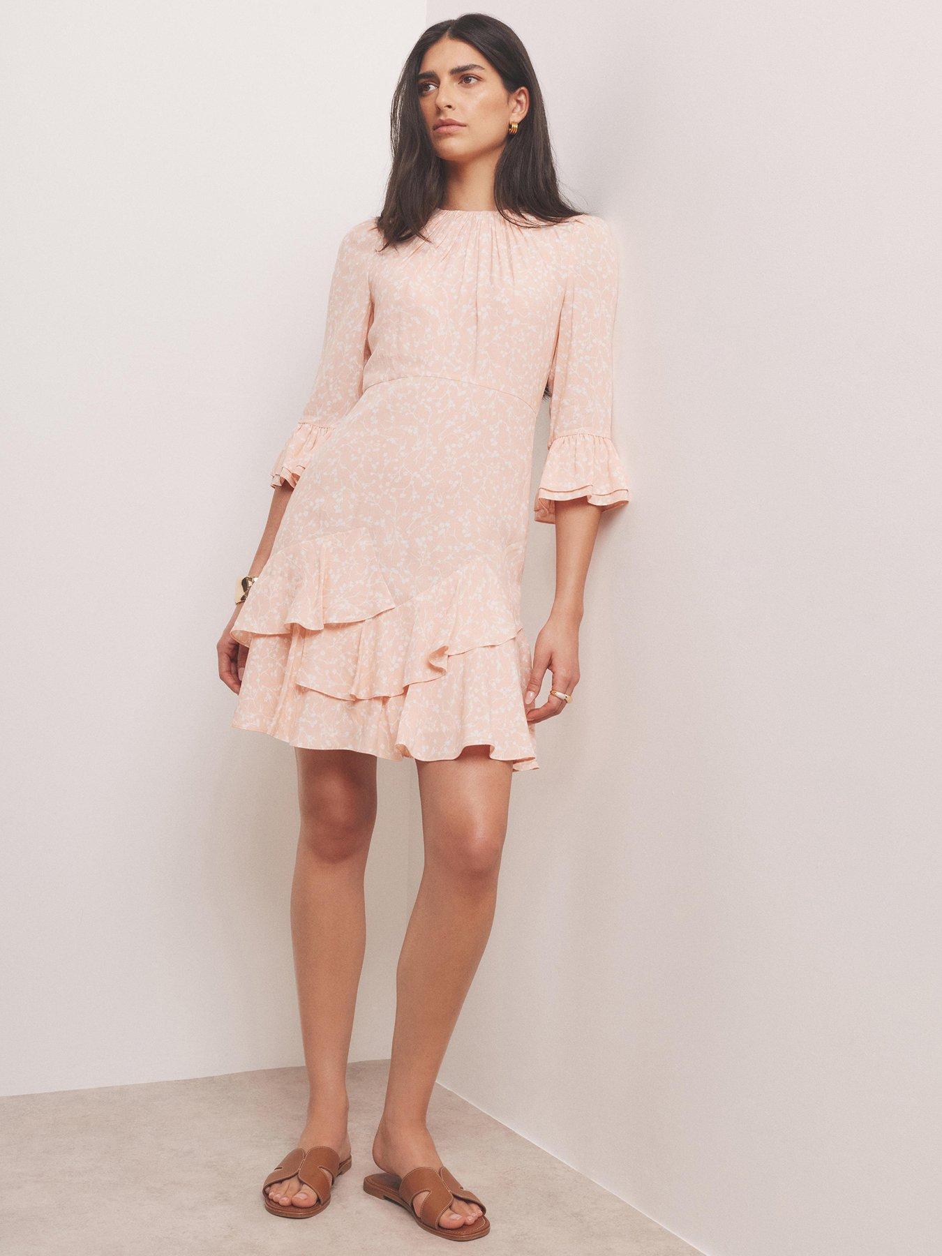 Mint Velvet Pink Floral Print Mini Dress