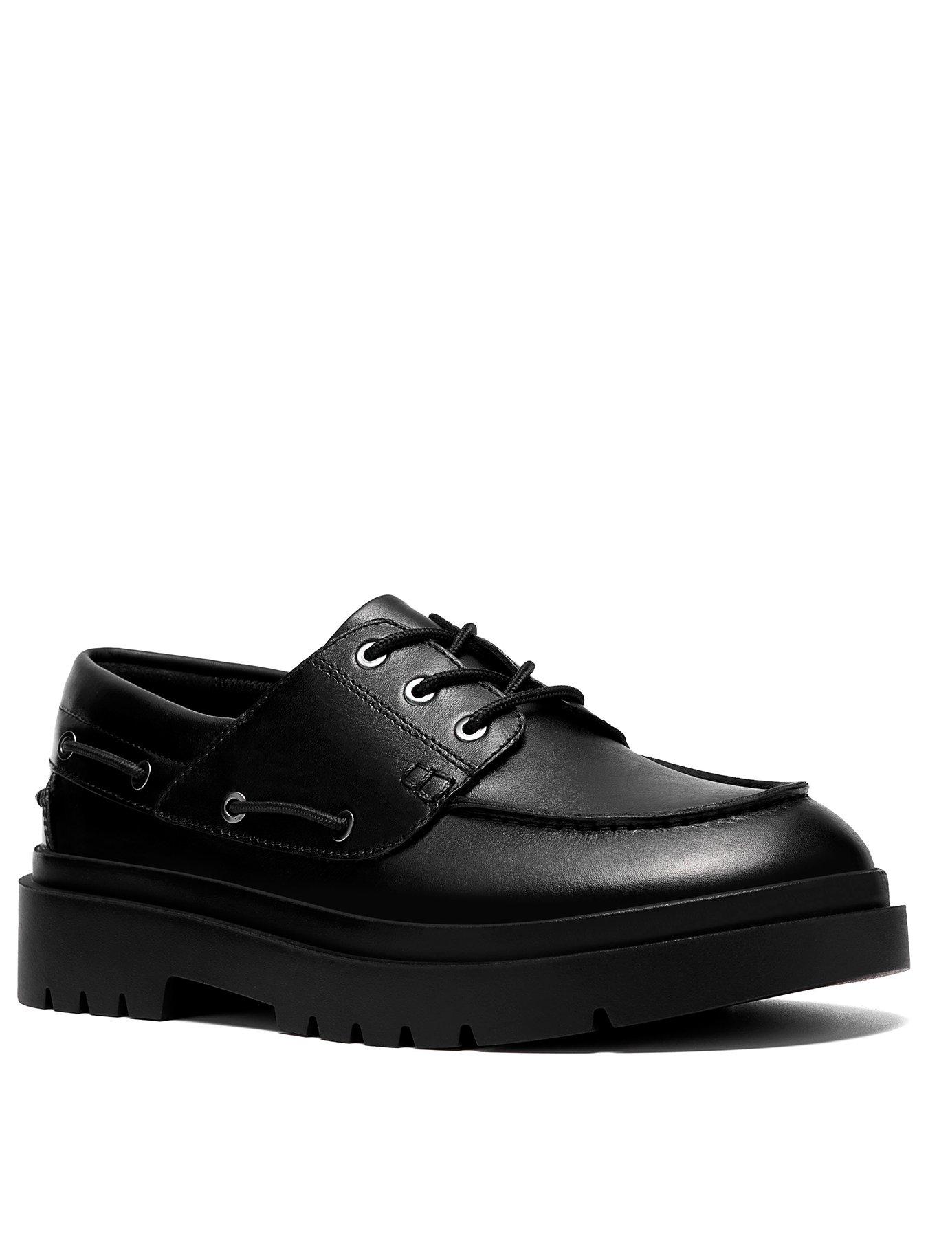 Image 2 of 6 of Clarks Youth Derry Boat Leather Shoe - Black