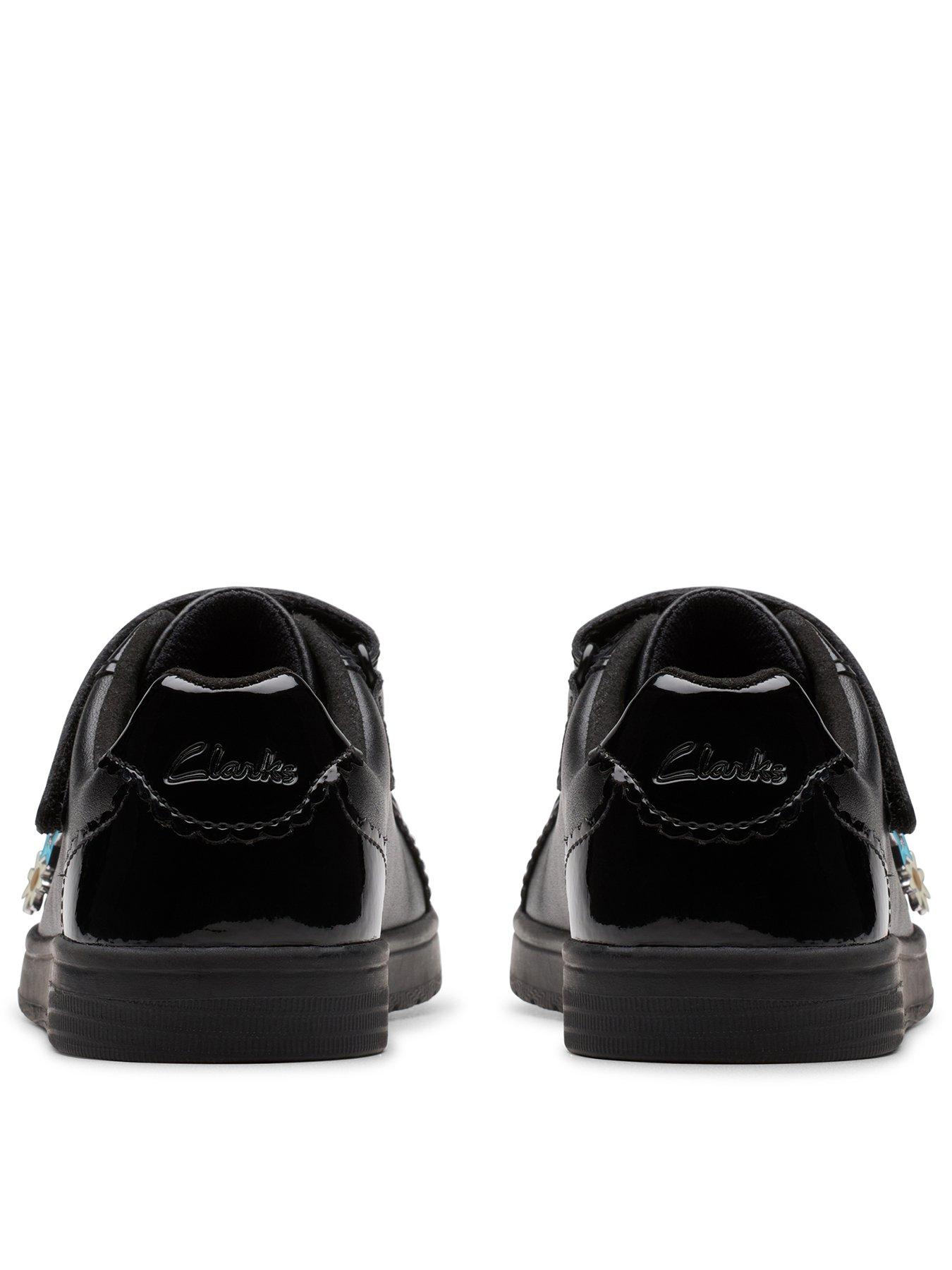 Image 3 of 6 of Clarks Kids Disco Charm Leather Trainer - Black