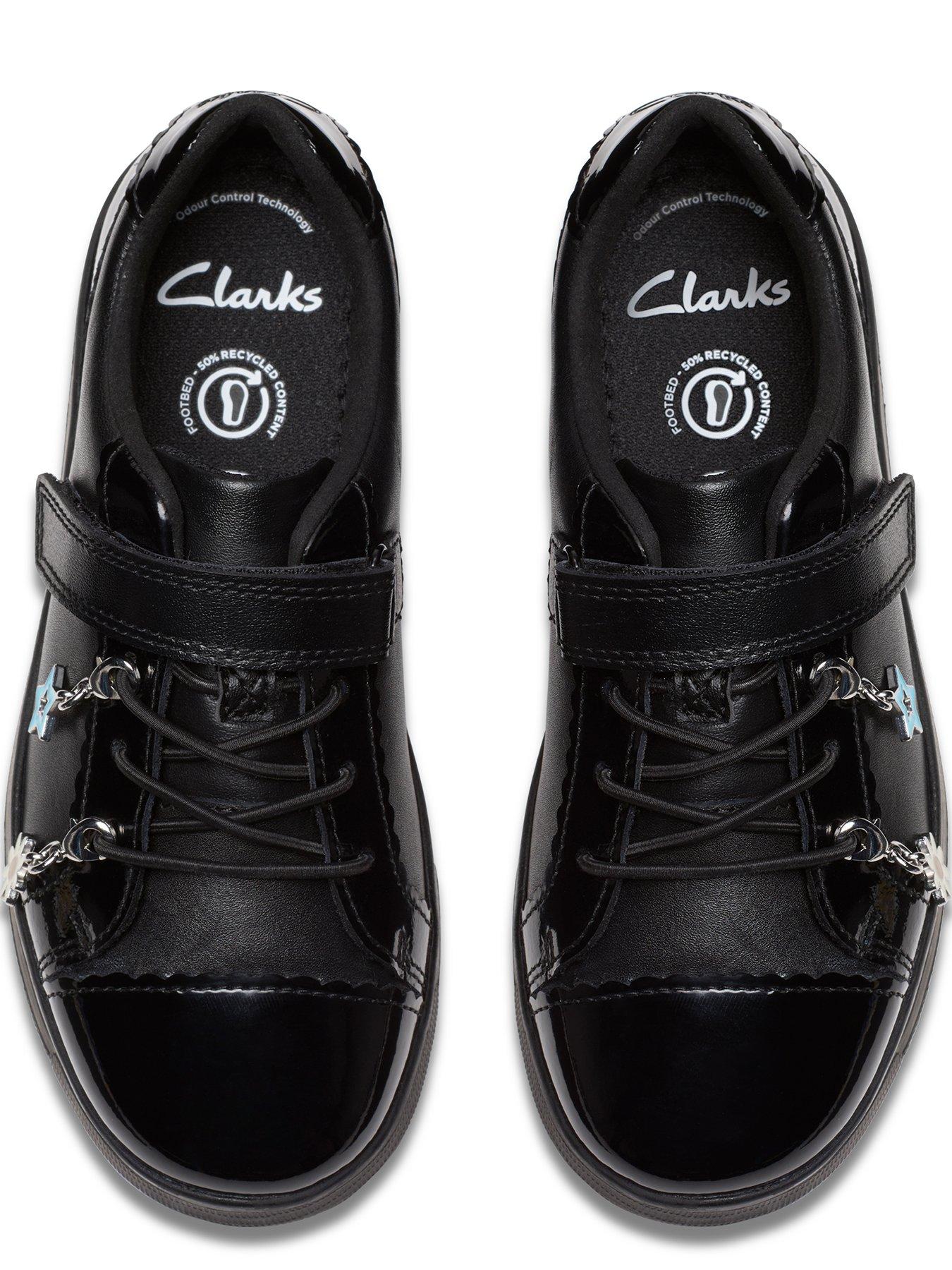 Image 4 of 6 of Clarks Kids Disco Charm Leather Trainer - Black