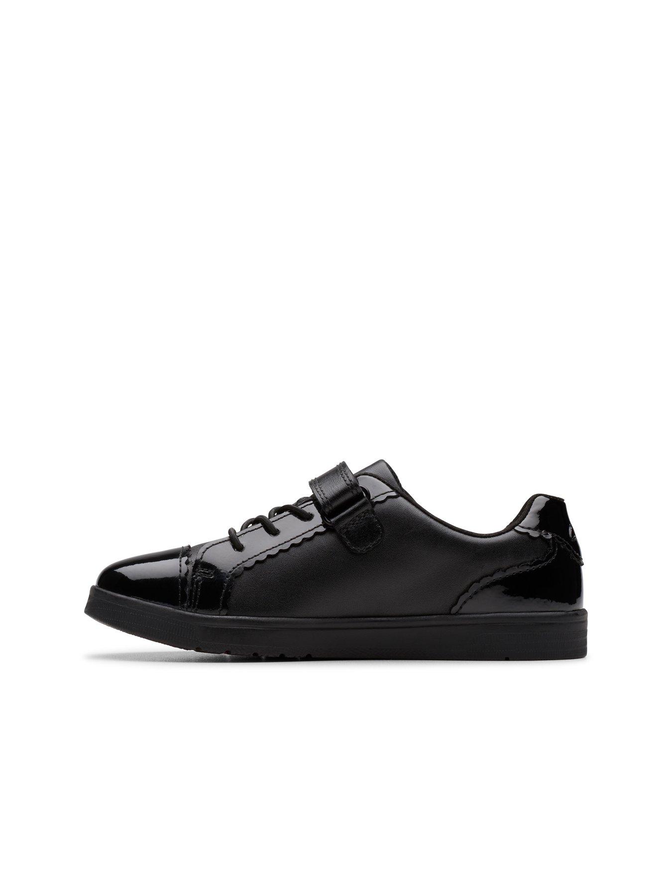 Image 6 of 6 of Clarks Kids Disco Charm Leather Trainer - Black