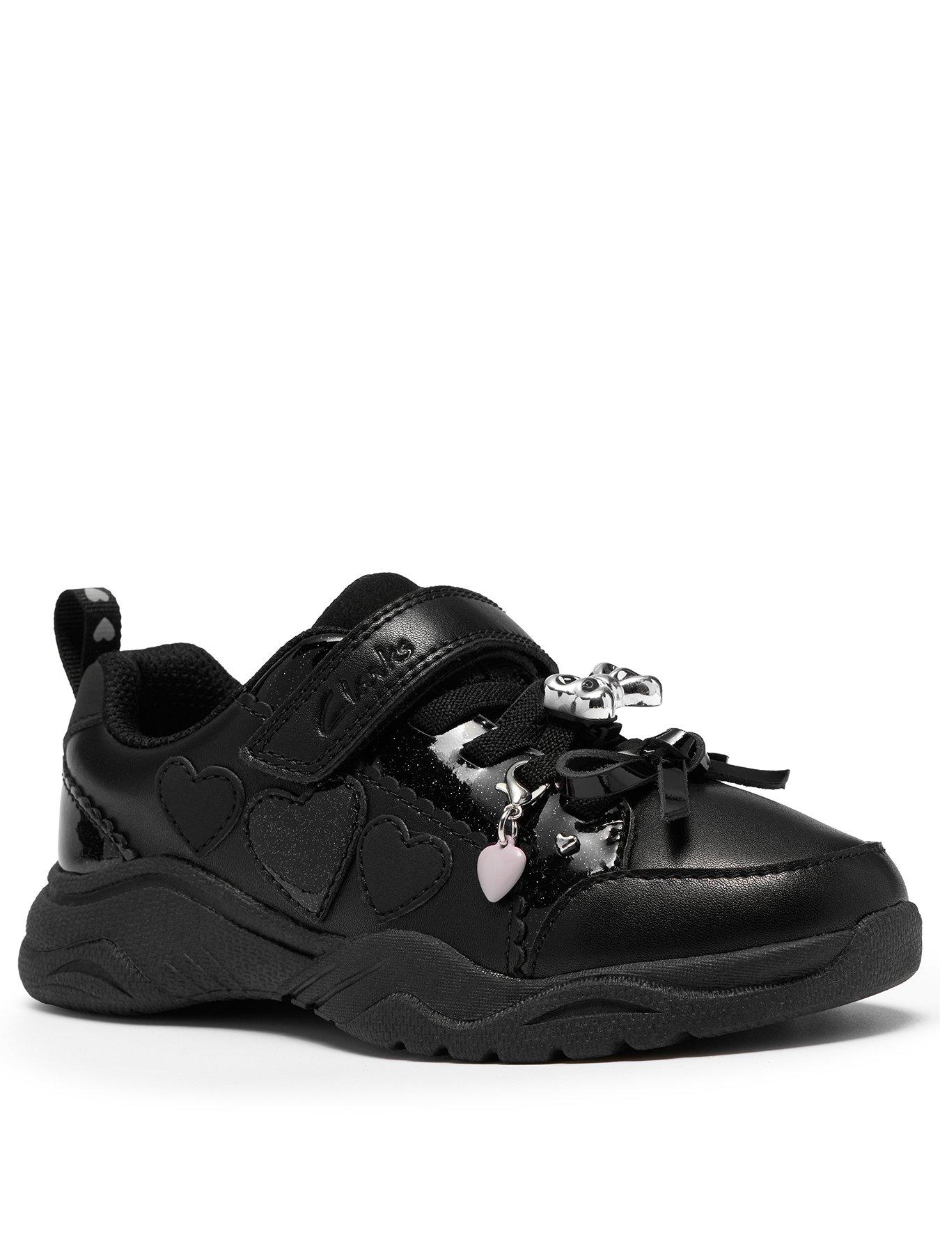 Image 2 of 6 of Clarks Kids Feather Skip Strap Trainer - Black