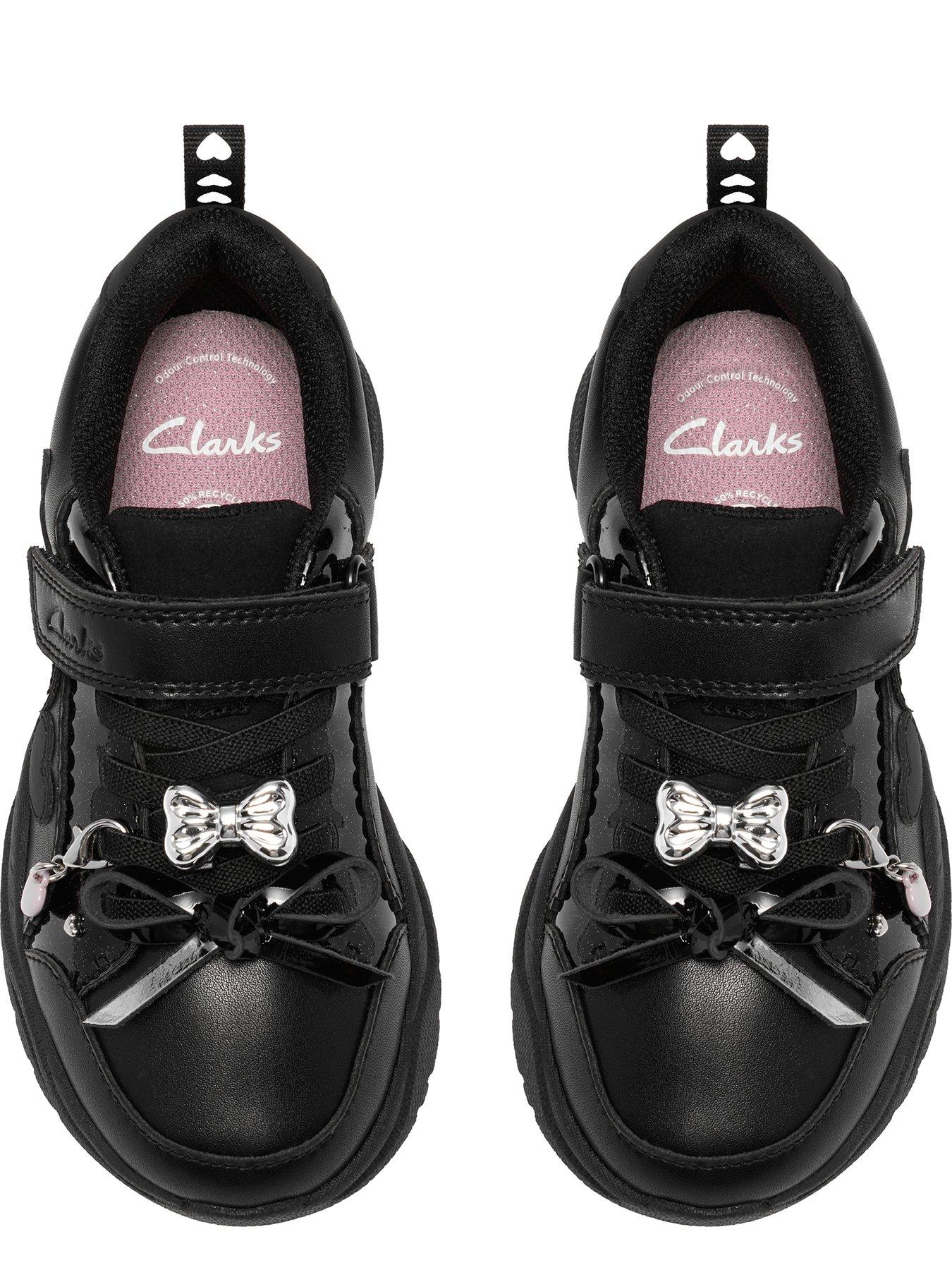 Image 4 of 6 of Clarks Kids Feather Skip Strap Trainer - Black