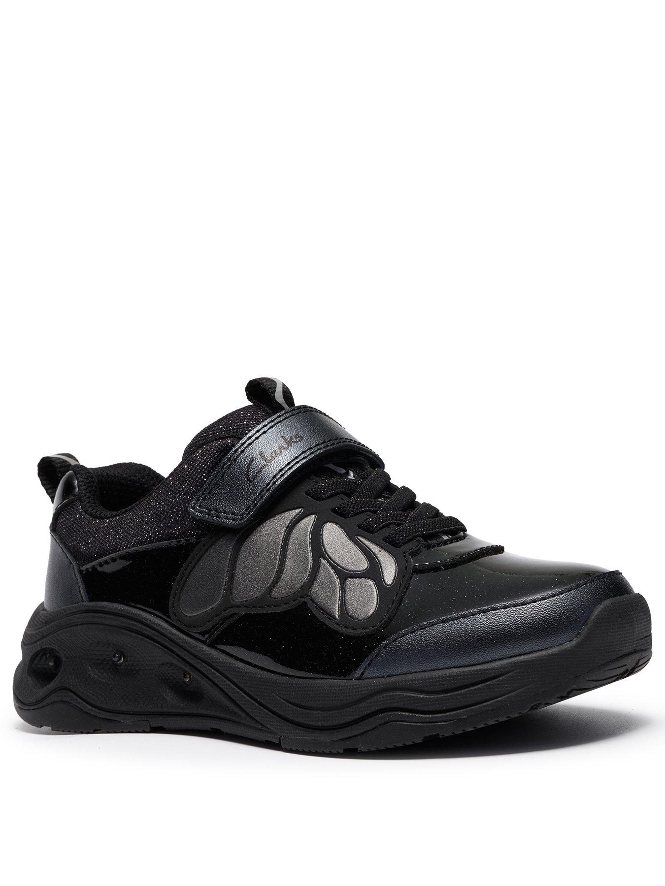 Image 2 of 6 of Clarks Kids Gleam Fly Trainer - Black