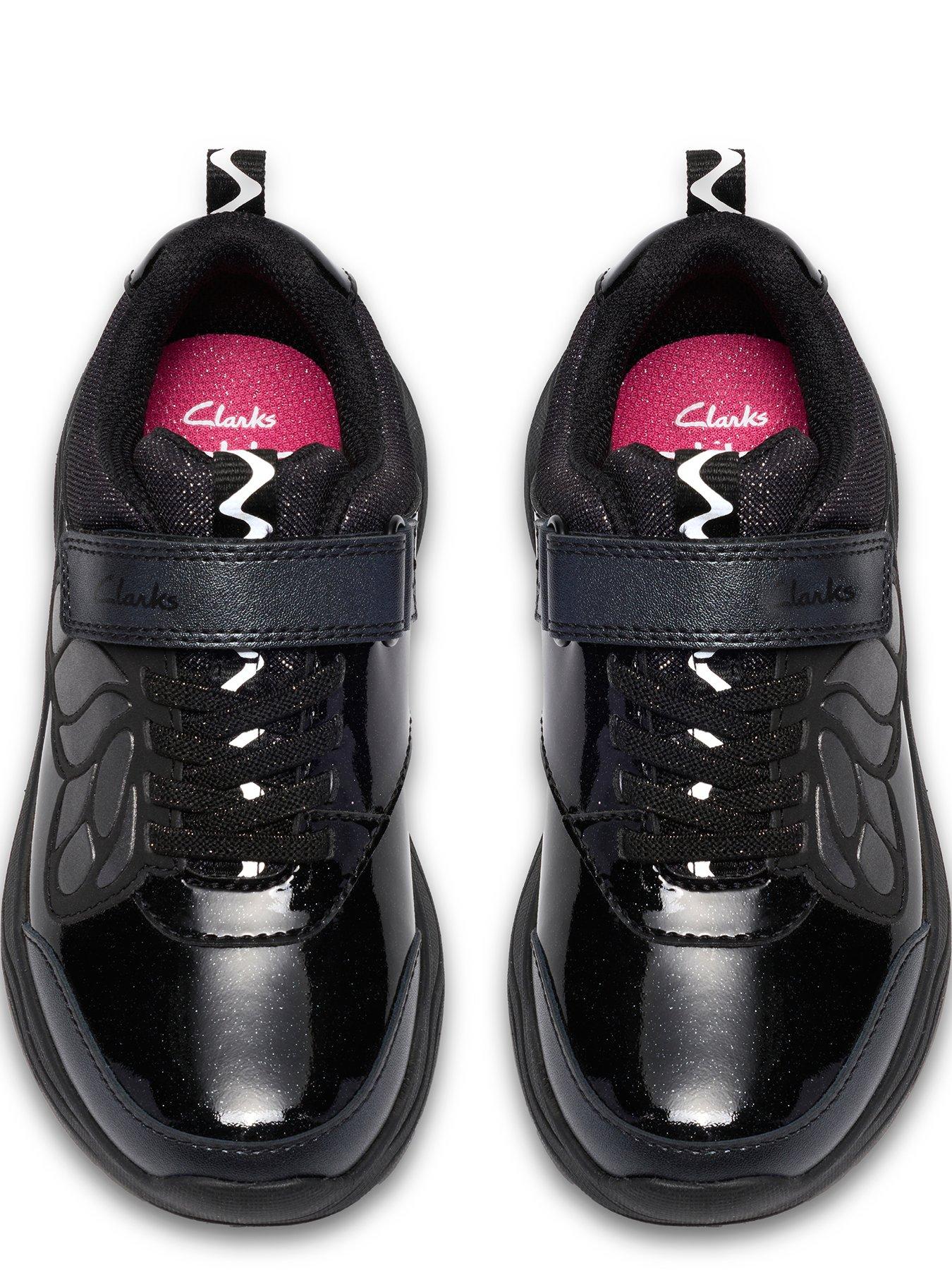 Image 4 of 6 of Clarks Kids Gleam Fly Trainer - Black