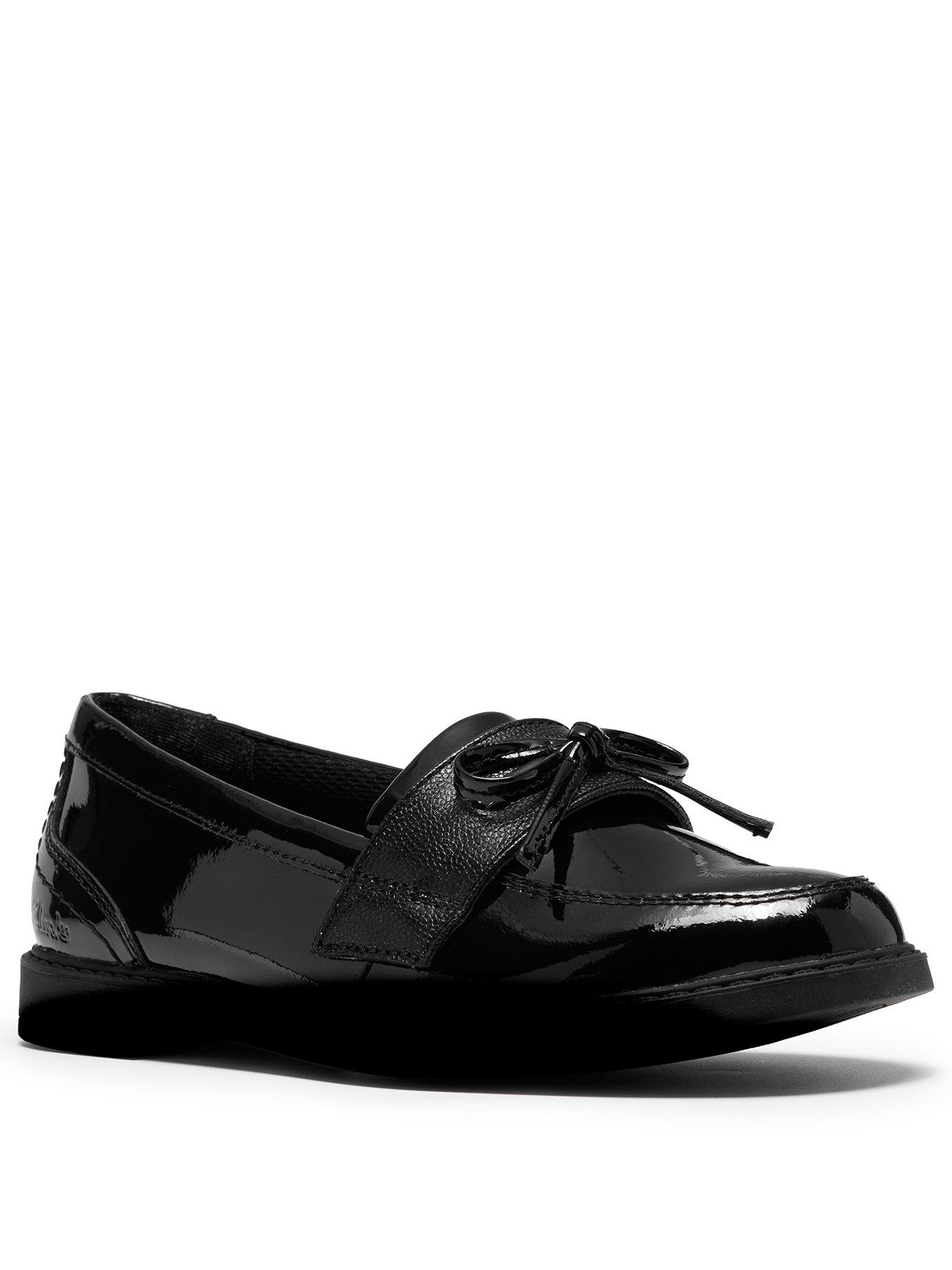 Image 2 of 6 of Clarks Youth Scala Lane Patent Leather Loafer - Black