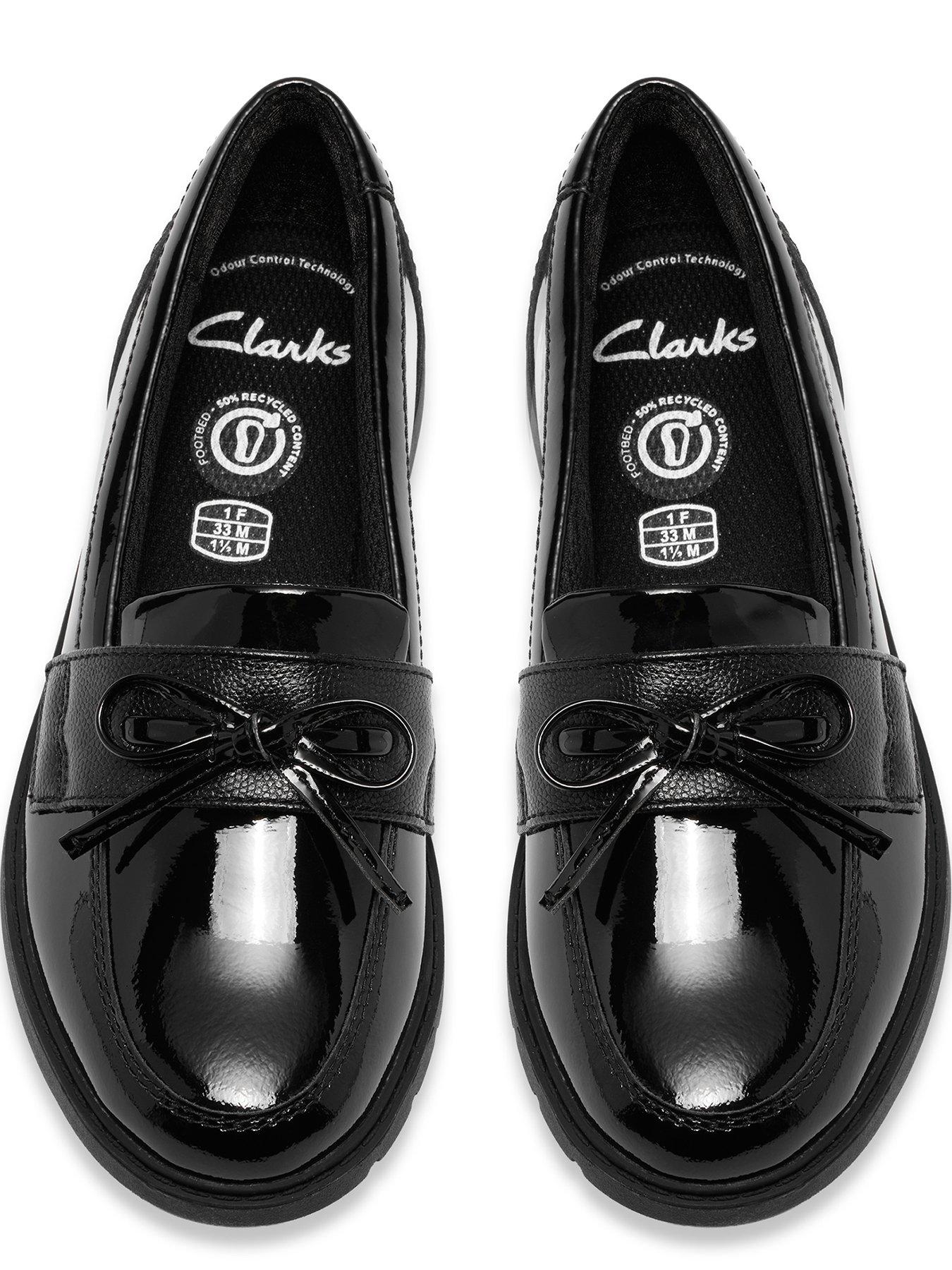 Image 4 of 6 of Clarks Youth Scala Lane Patent Leather Loafer - Black