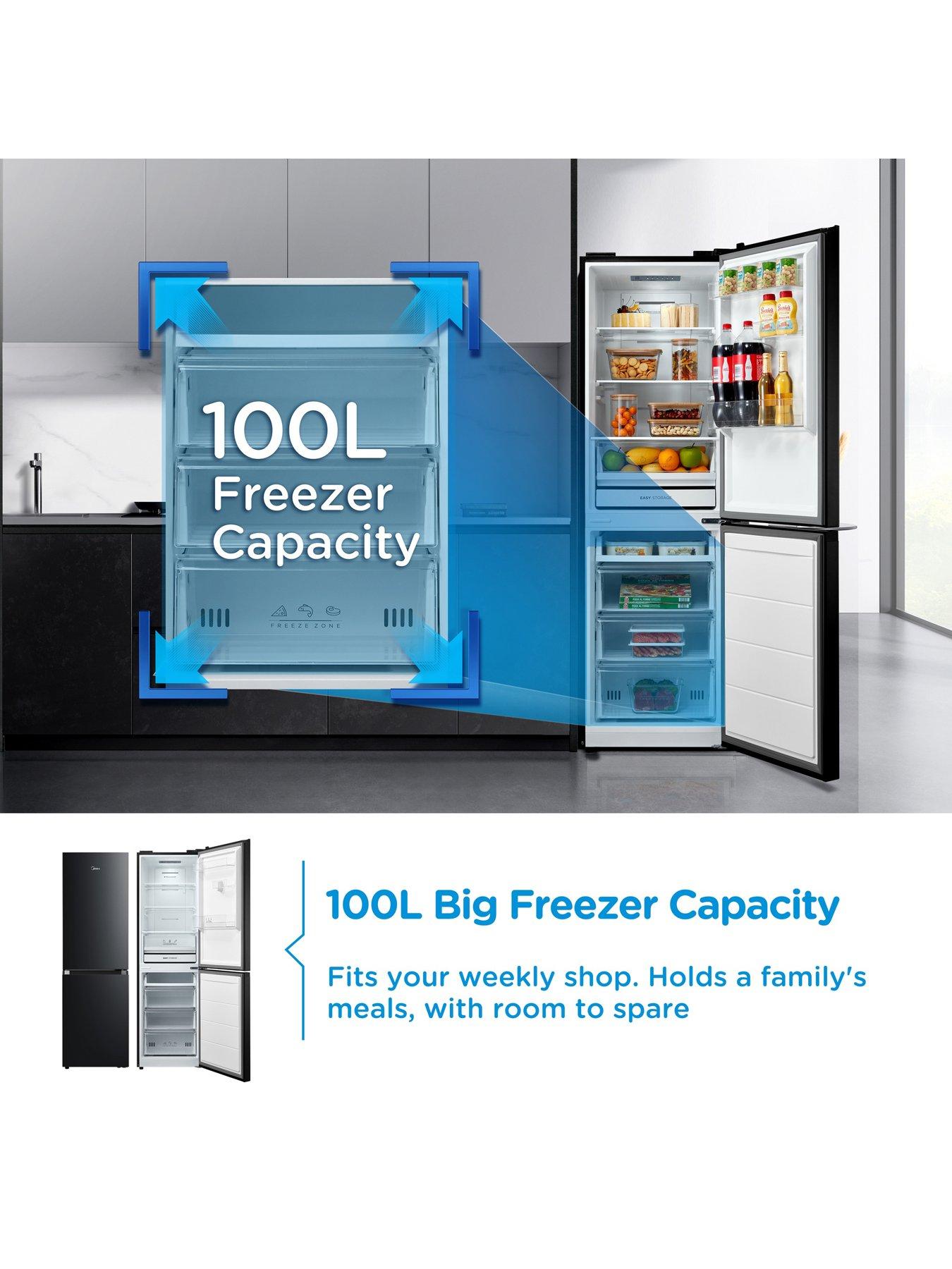 Image 4 of 7 of Midea MDRB379FGD30 Super Cool Technology 55cm Fridge Freezer Black