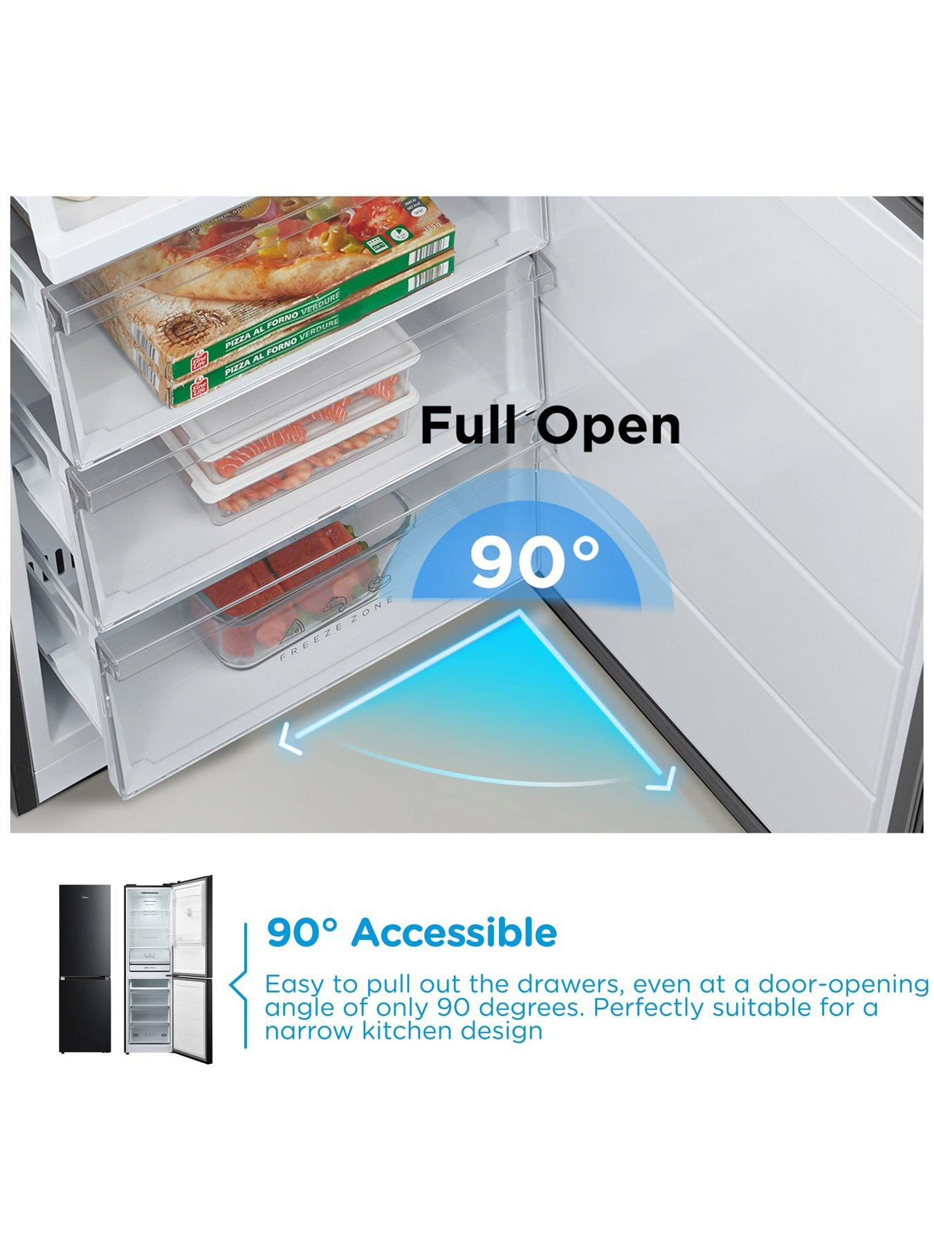 Image 5 of 7 of Midea MDRB379FGD30 Super Cool Technology 55cm Fridge Freezer Black