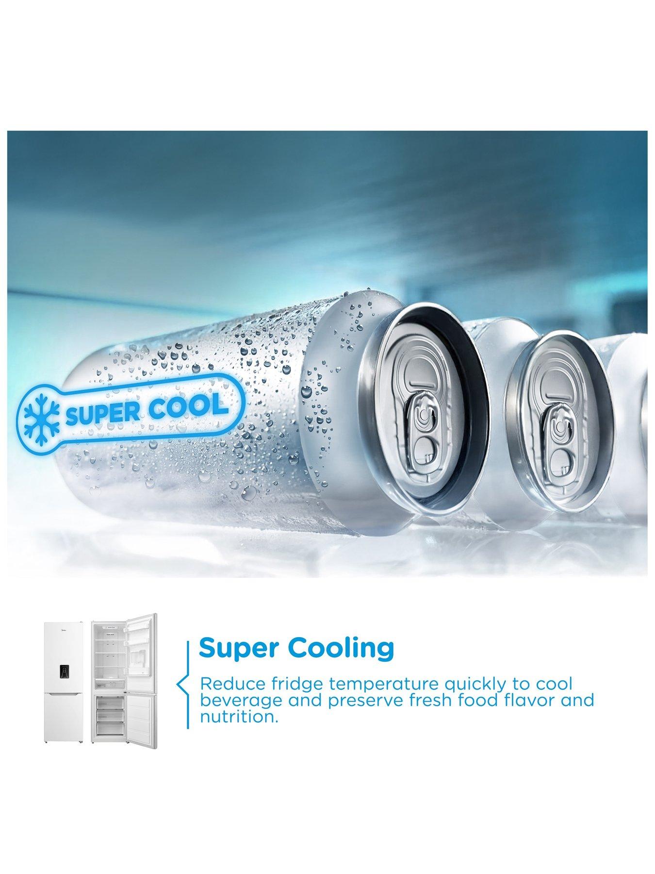 Image 2 of 7 of Midea MDRB424FGD01W Super Cool Technology 60cm Fridge Freezer White