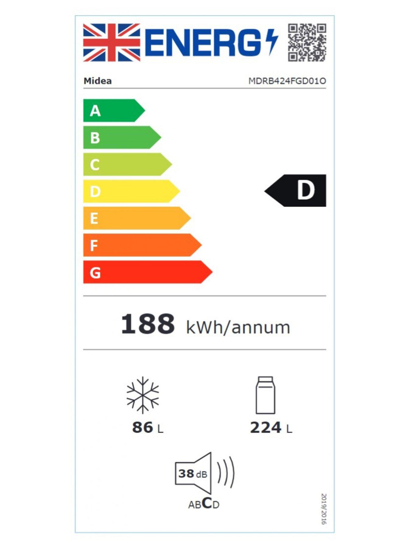 Image 7 of 7 of Midea MDRB424FGD01O Super Cool Technology 60cm Fridge Freezer White