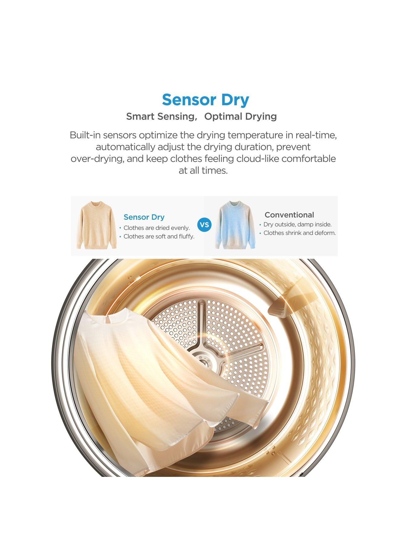 Image 2 of 7 of Midea MD110H80D/W 8kg Anti-Crease Technology Heat Pump Tumble Dryer White