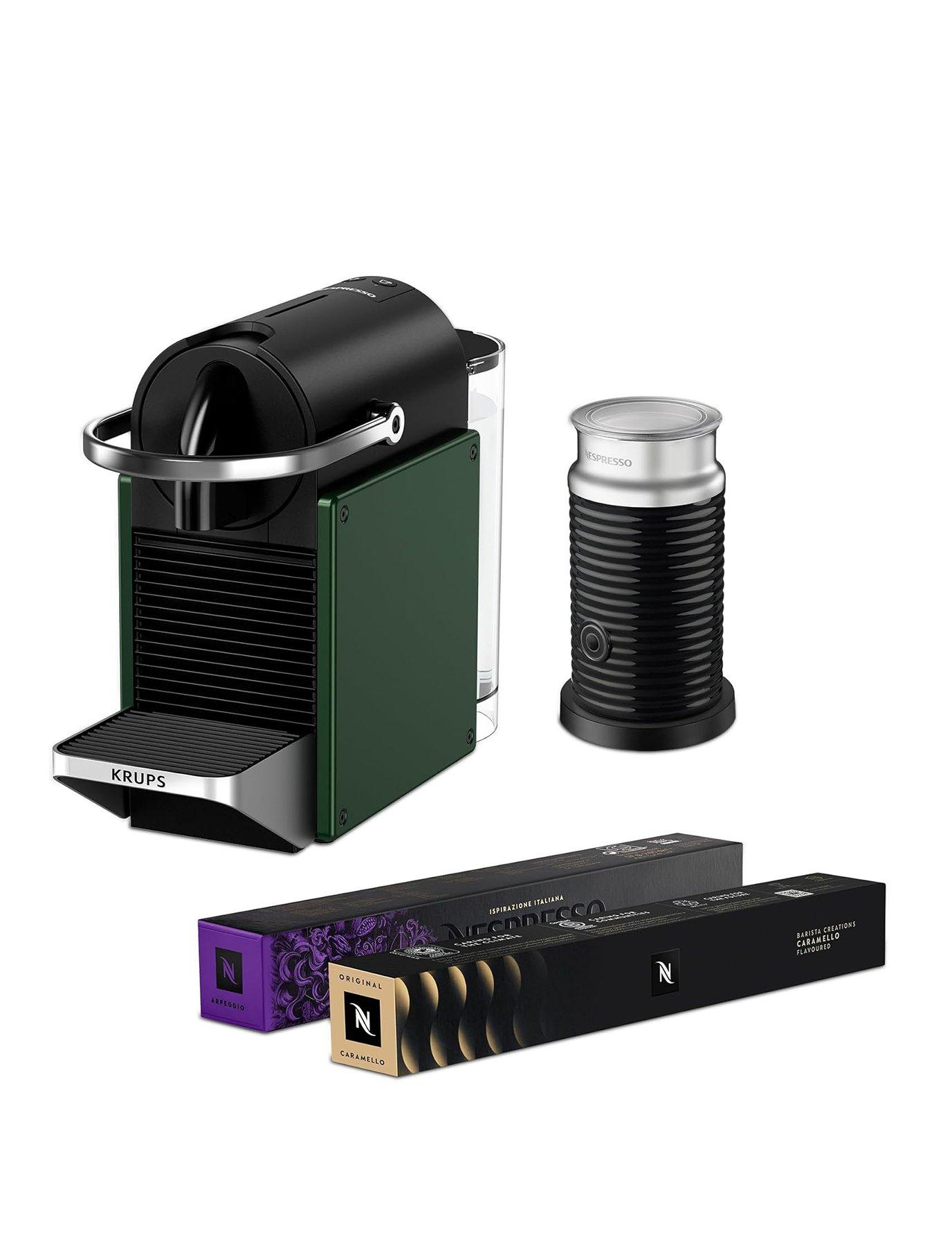 Image 1 of 7 of Nespresso Pixie Coffee Machine Bundle by Krups - Green, XN3063G2