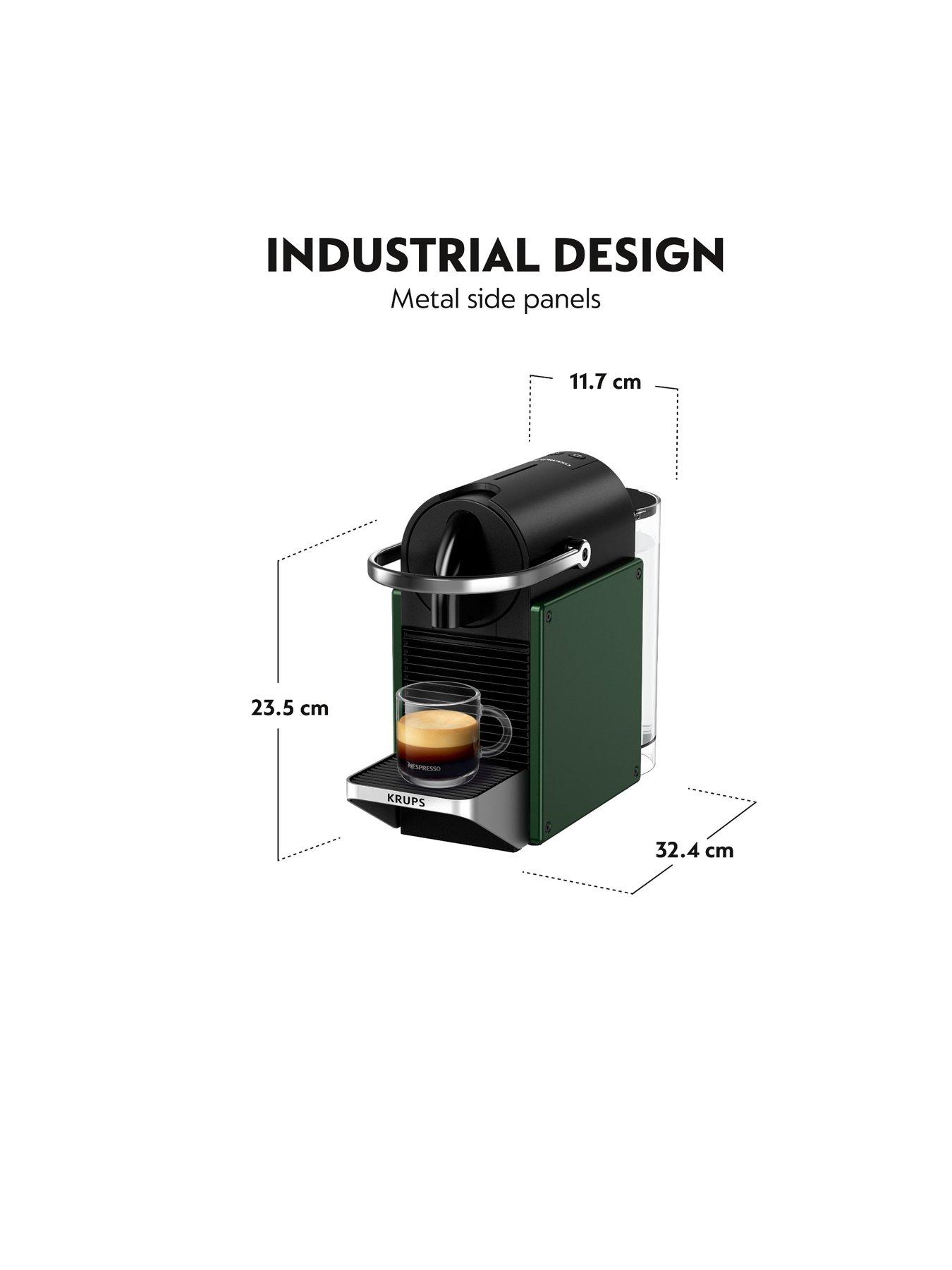 Image 3 of 7 of Nespresso Pixie Coffee Machine Bundle by Krups - Green, XN3063G2