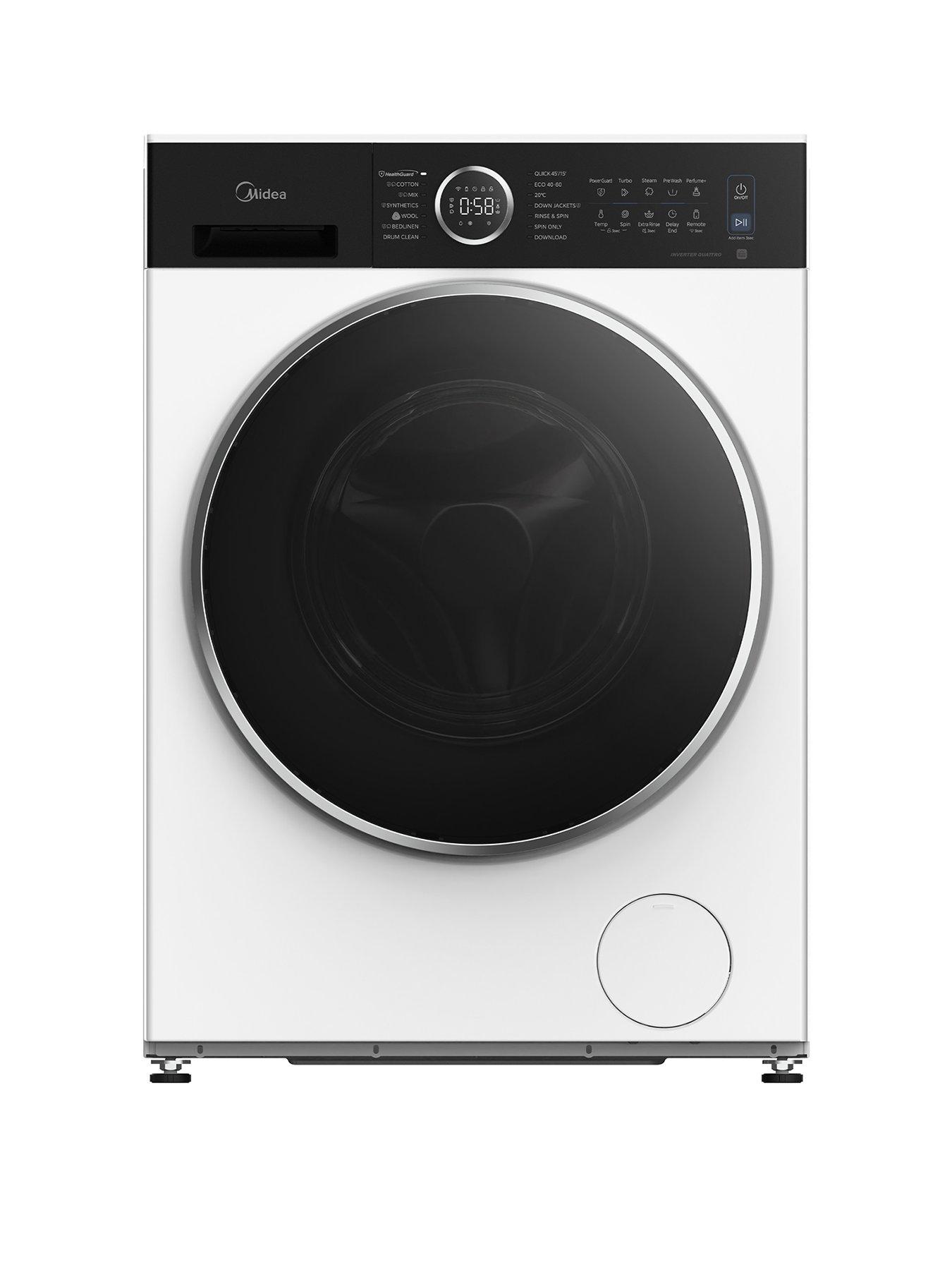 Image 1 of 7 of Midea MF205W100WBA30/W 10kg Steam Care Washing Machine White