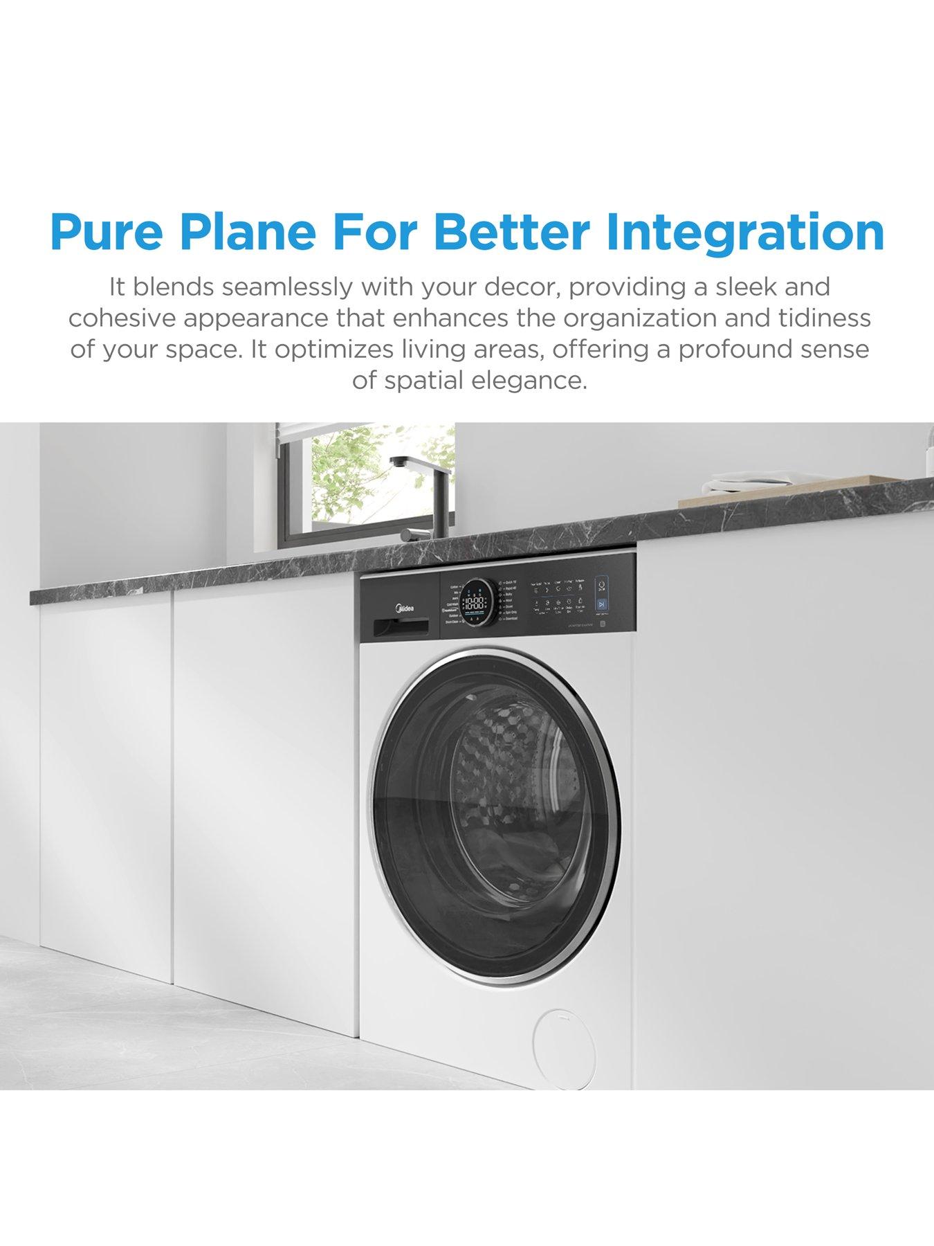 Image 3 of 7 of Midea MF205W100WBA30/W 10kg Steam Care Washing Machine White