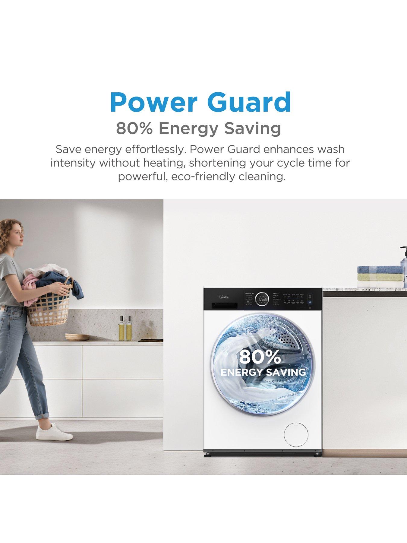 Image 4 of 7 of Midea MF205W100WBA30/W 10kg Steam Care Washing Machine White