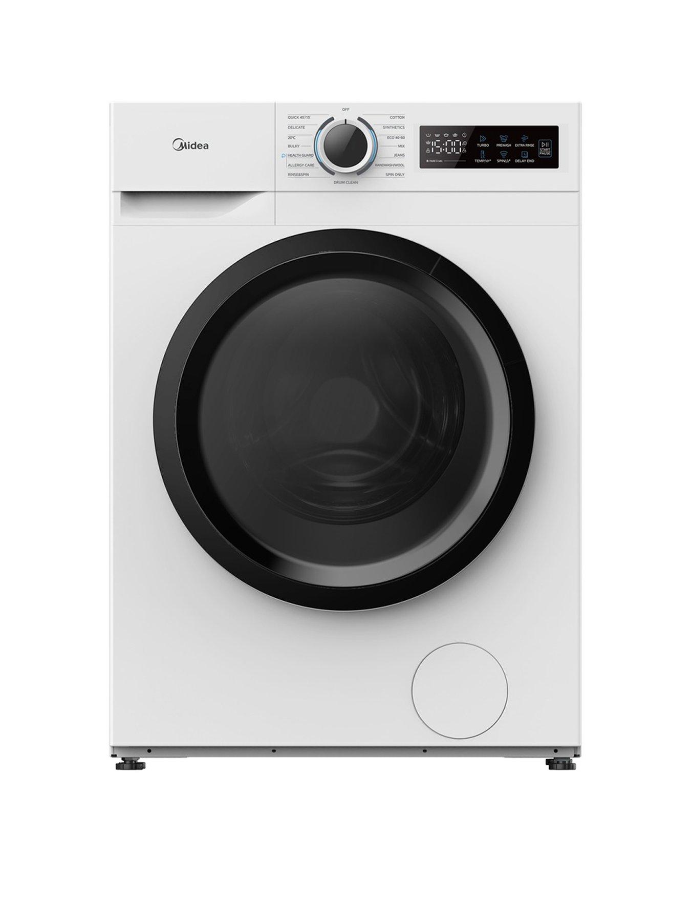 Image 1 of 7 of Midea MF110W90BA10/W 9kg Steam Care Washing Machine White