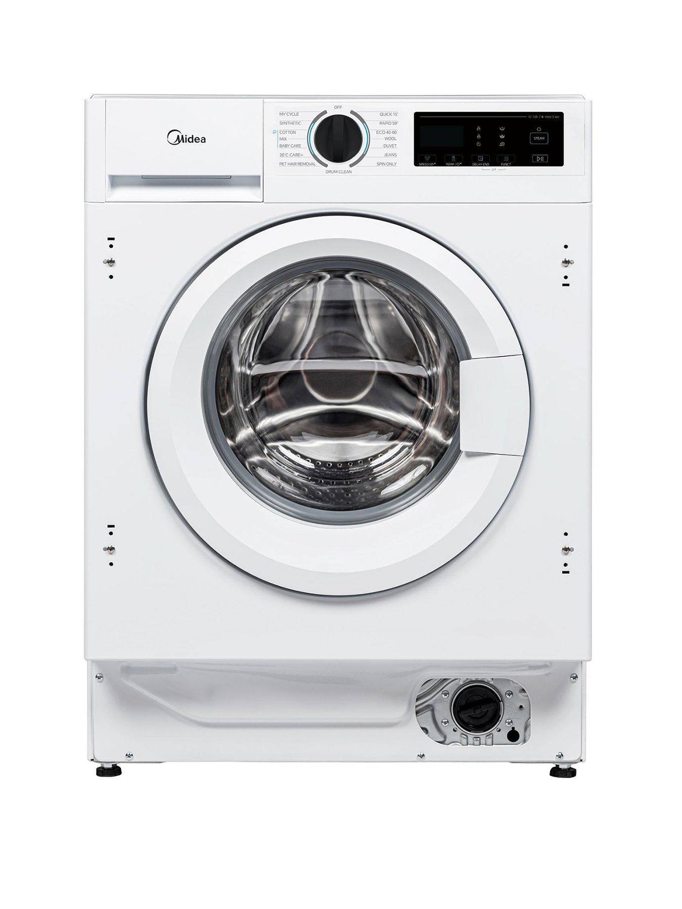 Midea MFA06W90BA/W 9kg Steam Care Integrated Washing Machine White