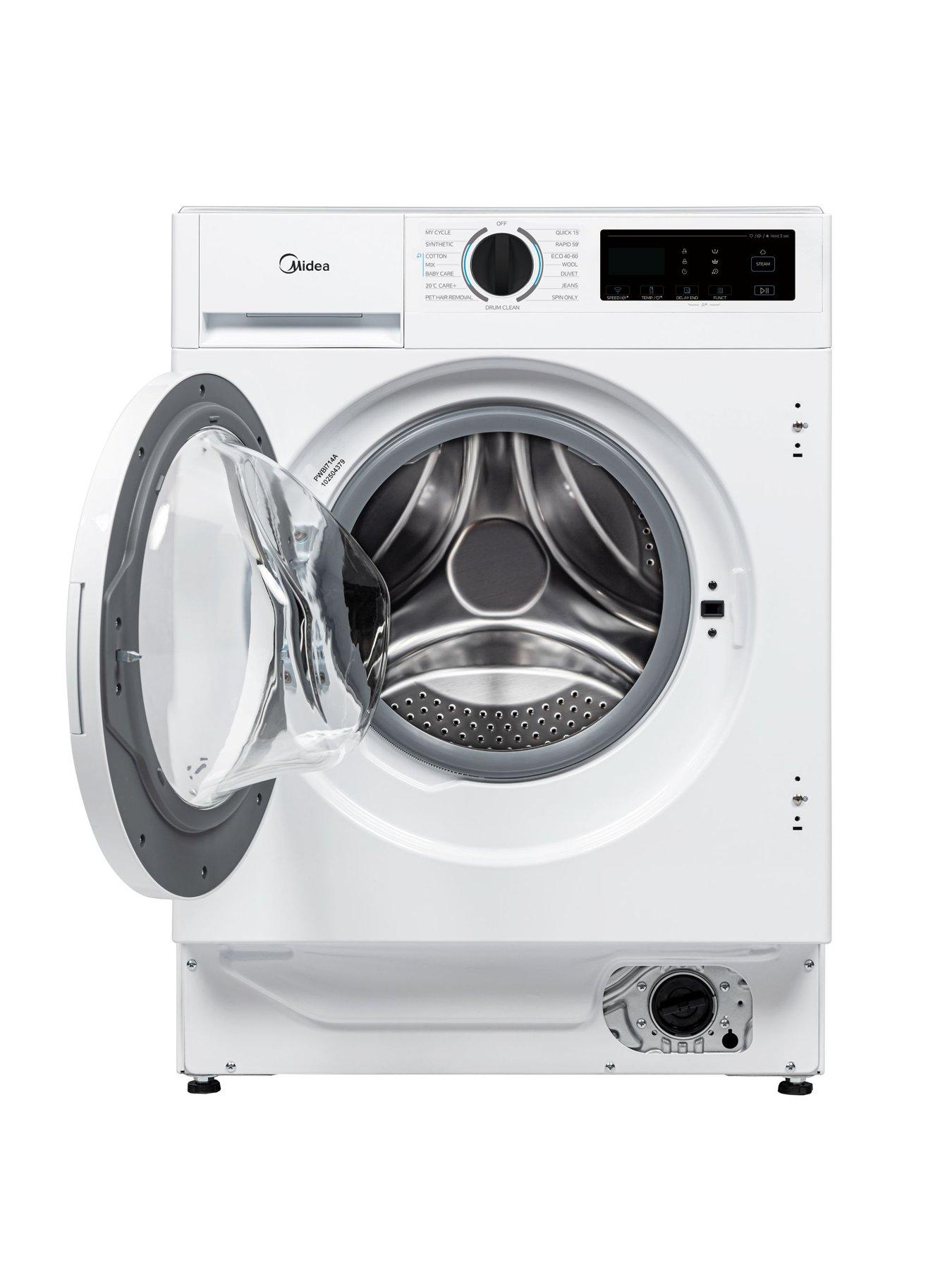 Image 2 of 3 of Midea MFA06W90BA/W 9kg Steam Care Integrated Washing Machine White