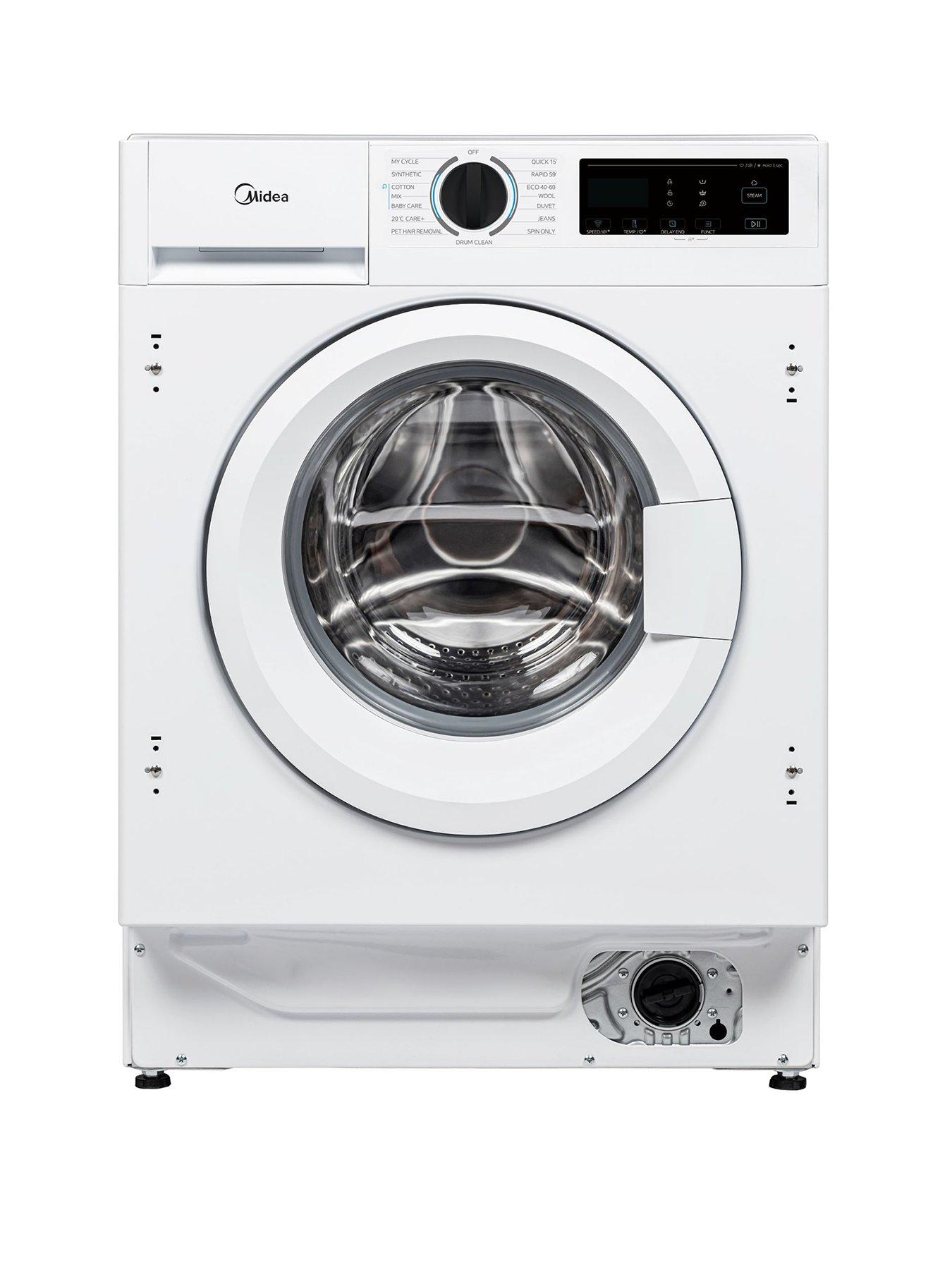 Image 1 of 2 of Midea MFA06D80BA10/W 8/6kg Steam Care Integrated Washer Dryer White