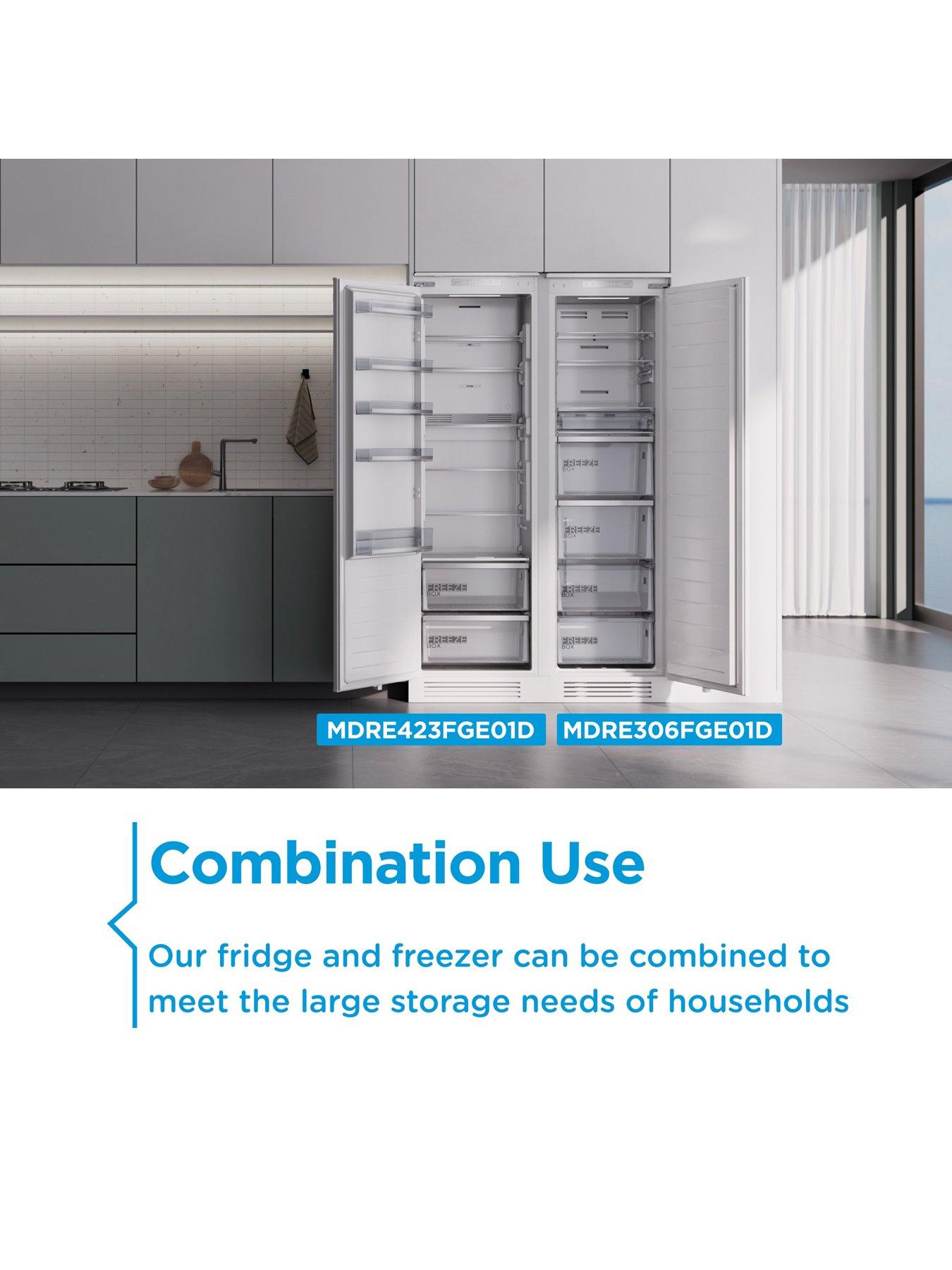 Image 4 of 7 of Midea MDRE306FGE01D Integrated Total No Frost Upright Freezer White