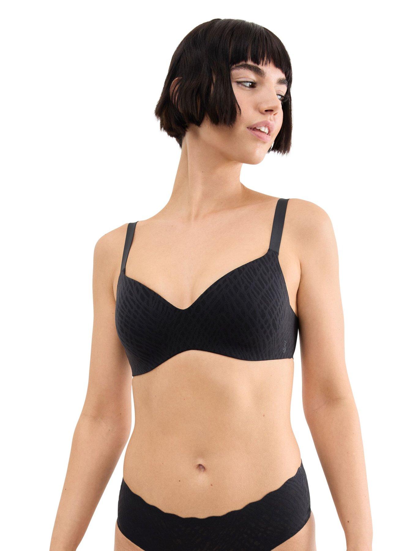 Sloggi Zero Feel Bliss The Up T-shirt Bra, Black, Size L, Women