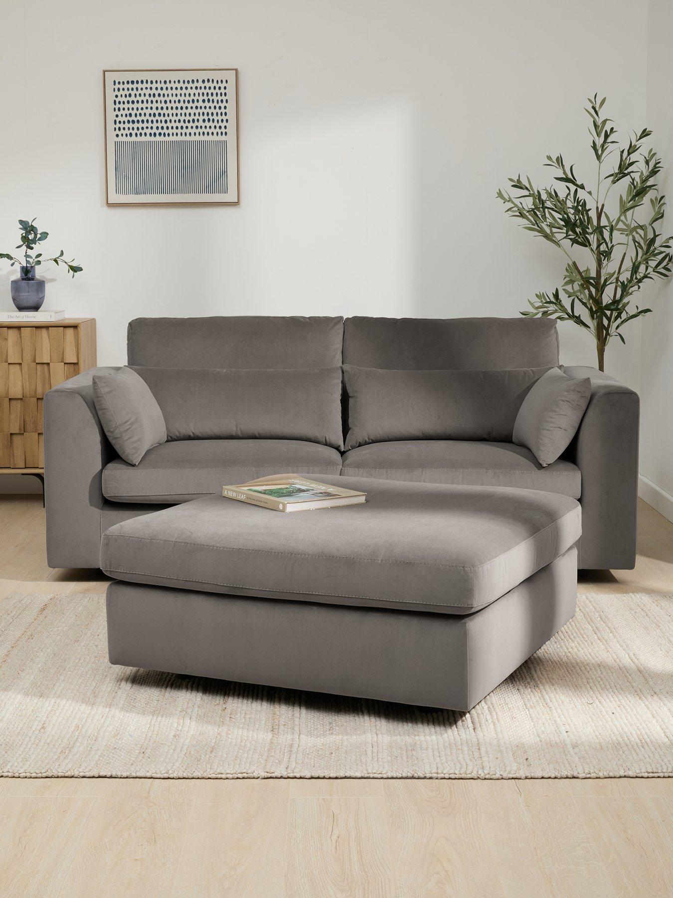 The Very Collection Hartley 3 Seater Sofa + Square Footstool Set (Buy  &  SAVE!)