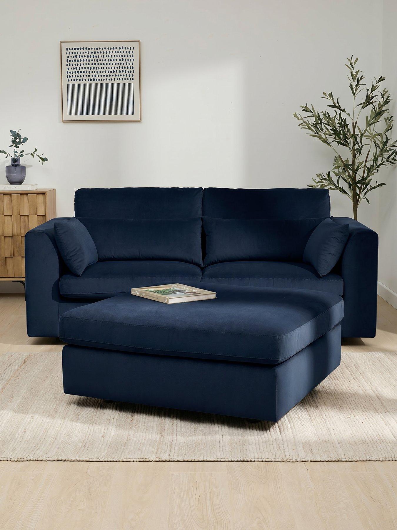 The Very Collection Hartley 3 Seater Sofa + Square Footstool Set (Buy  &  SAVE!)