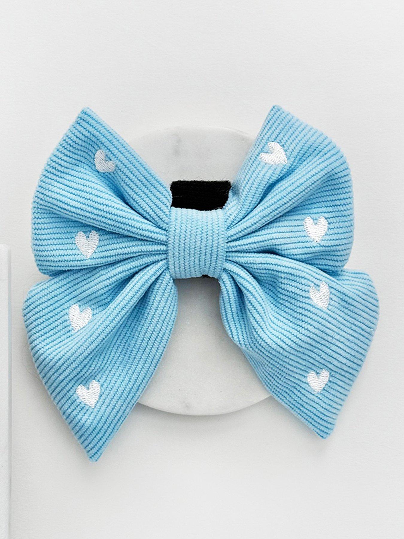 Image 1 of 2 of Cocopup Blue Heartstrings Cord Sailor Bow Tie