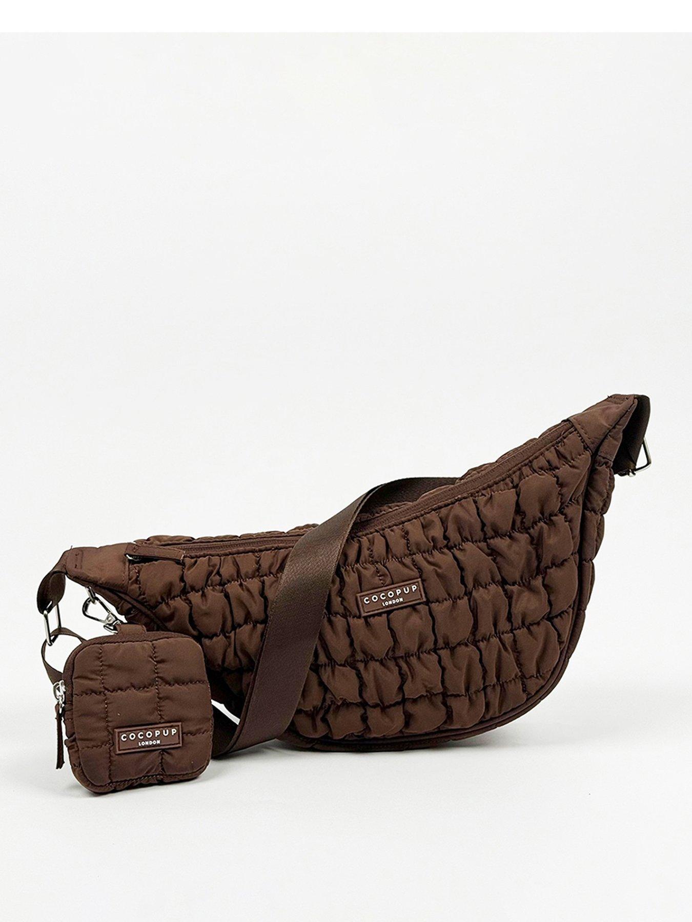 Cocopup Crossbody Crescent Dog Walking Bag-Espresso