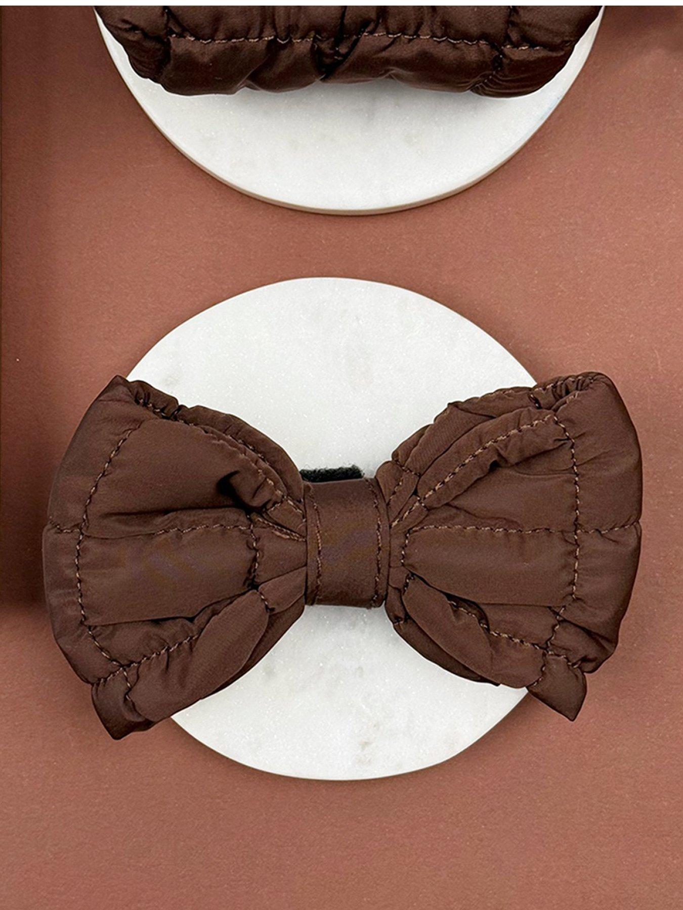 Cocopup Espresso Quilted Bow Tie