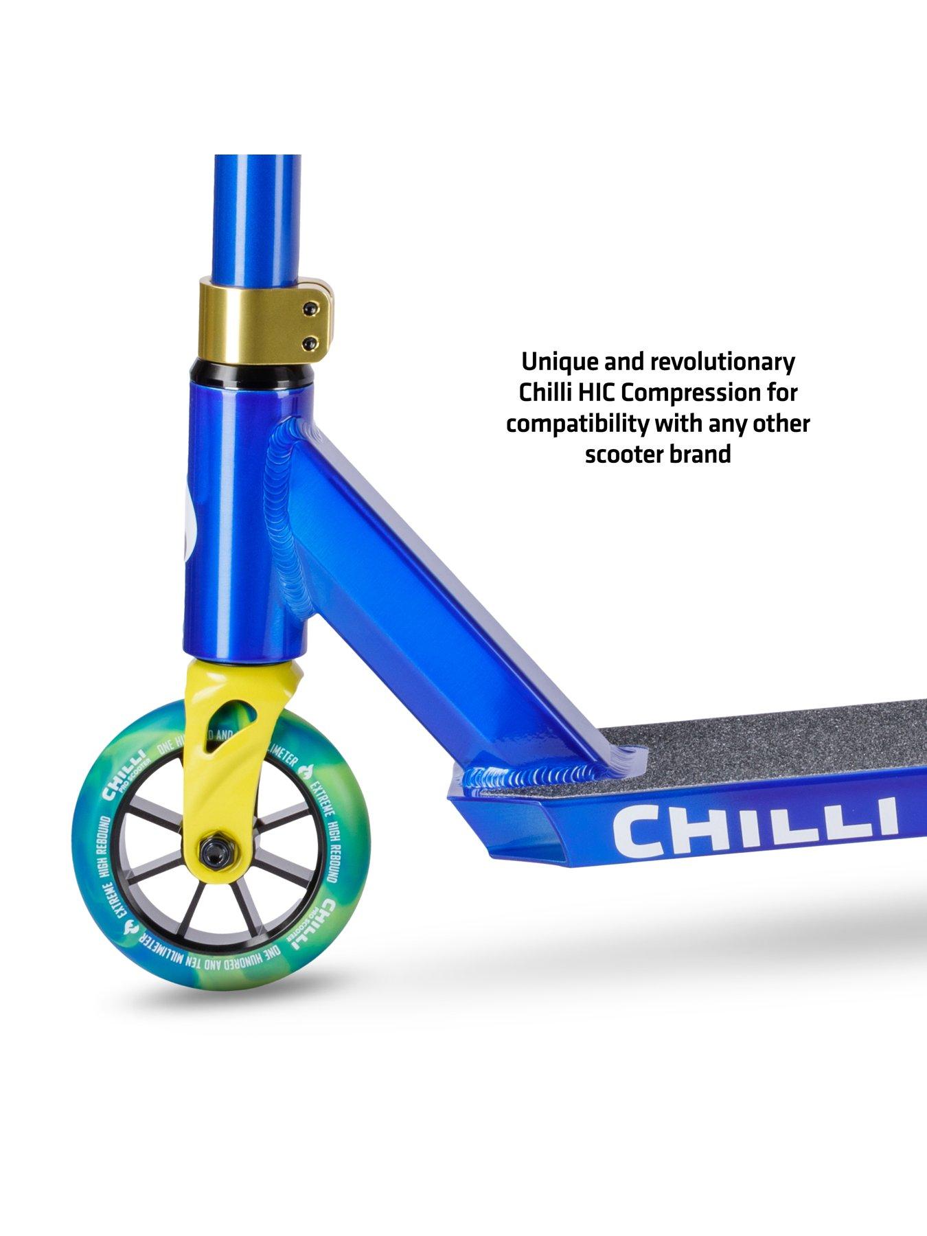 Image 3 of 7 of Micro Scooter Chilli Base S Jumpstart Stunt Scooter: Blue/Yellow