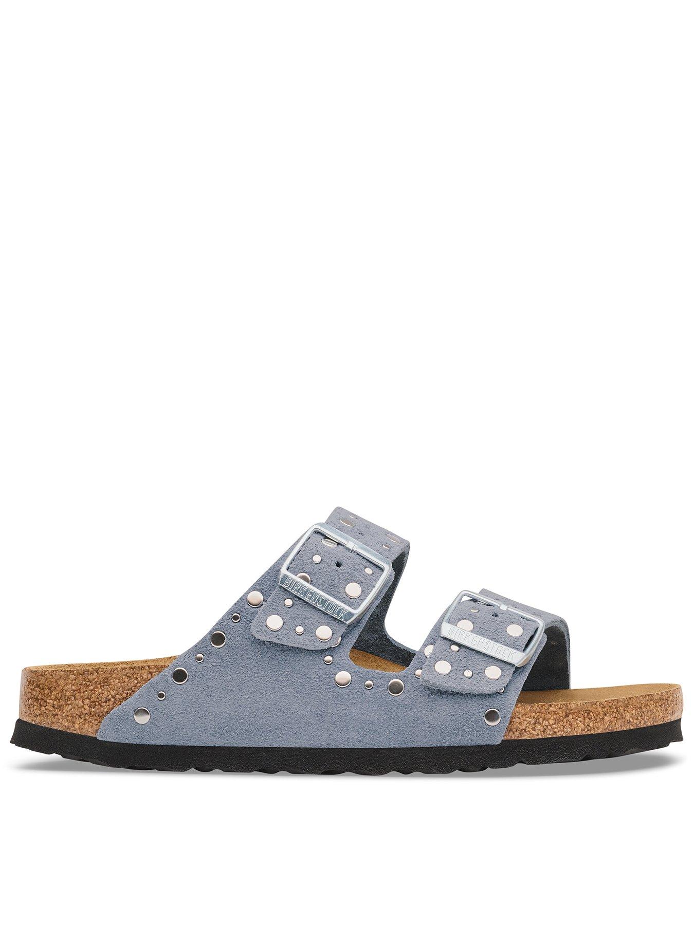 Birkenstock Arizona Rivets Suede Sandals, Blue, Size 6, Women