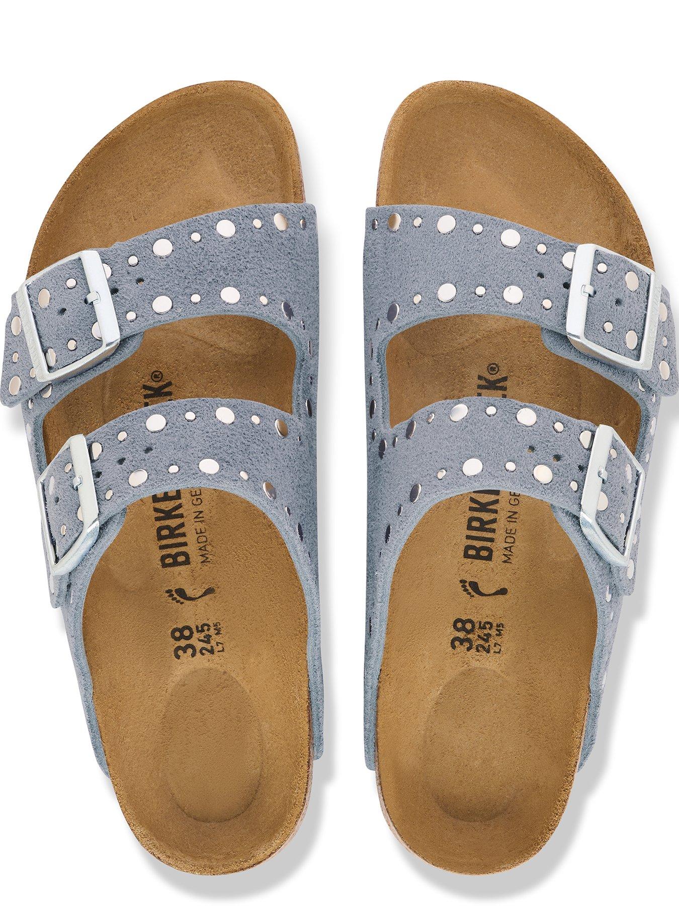 Image 3 of 3 of Birkenstock Arizona Rivets Suede Sandals - Blue