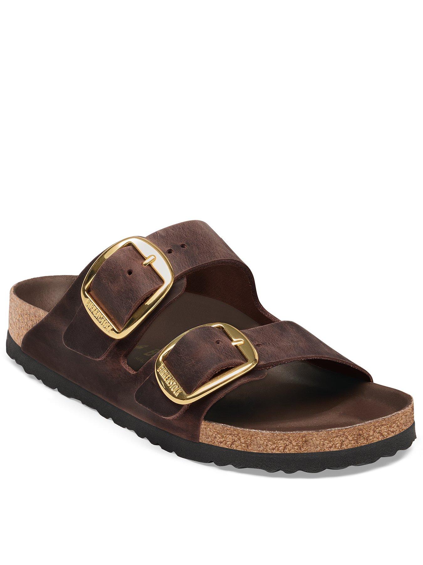 Birkenstock Brown Leather Flat Sandals - EU37/US7 - Image 4
