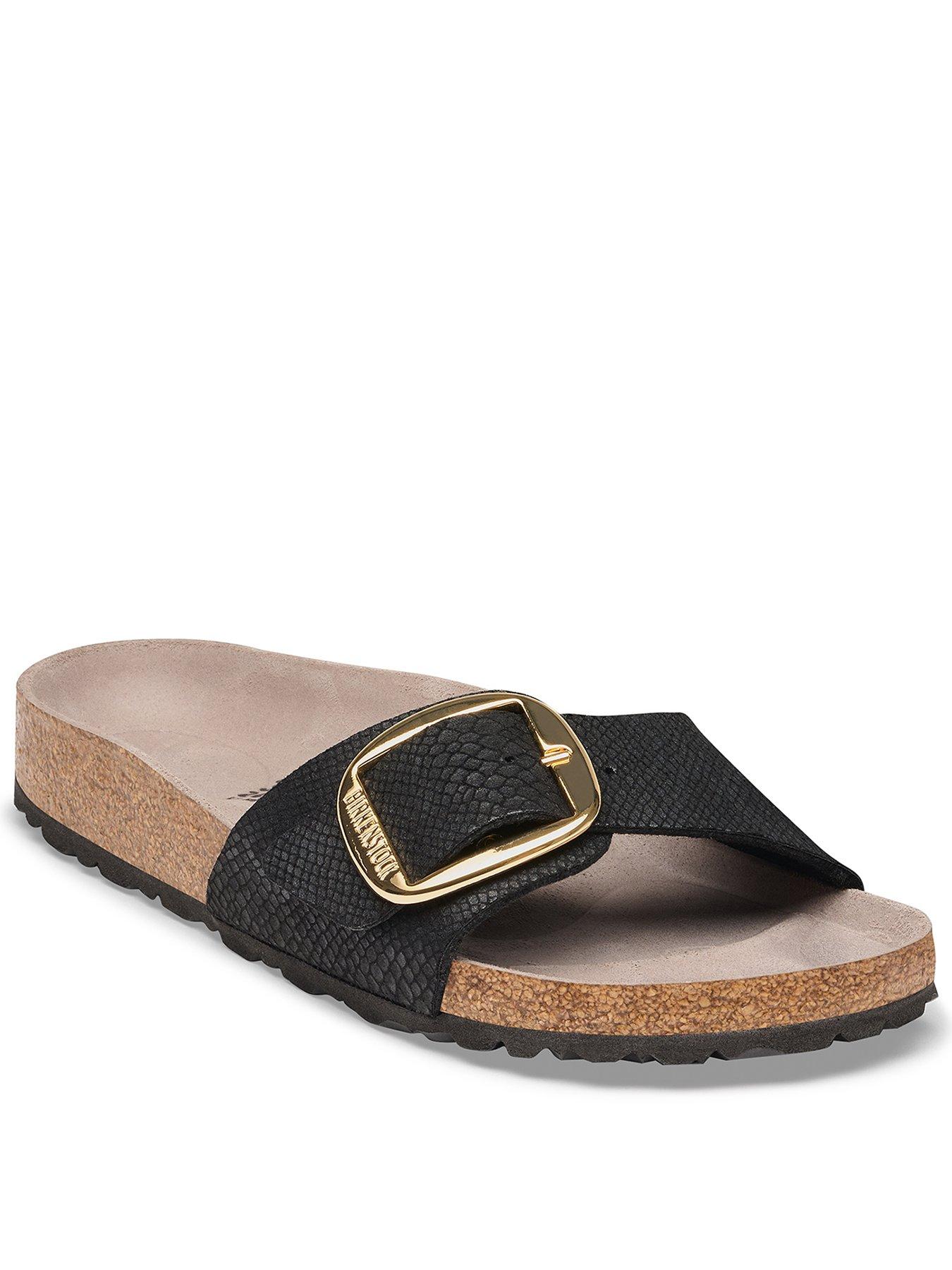 Birkenstock Madrid Big Buckle Sandals - Black