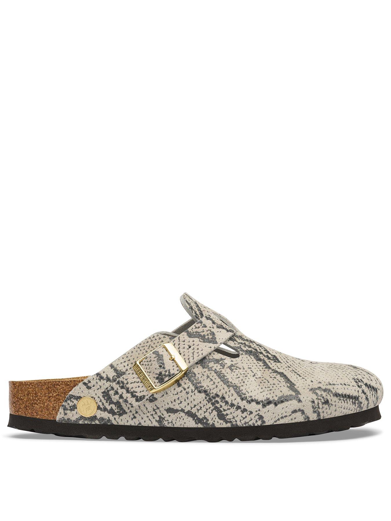 Image 2 of 3 of Birkenstock Boston Rivet Suede Clogs - Snake