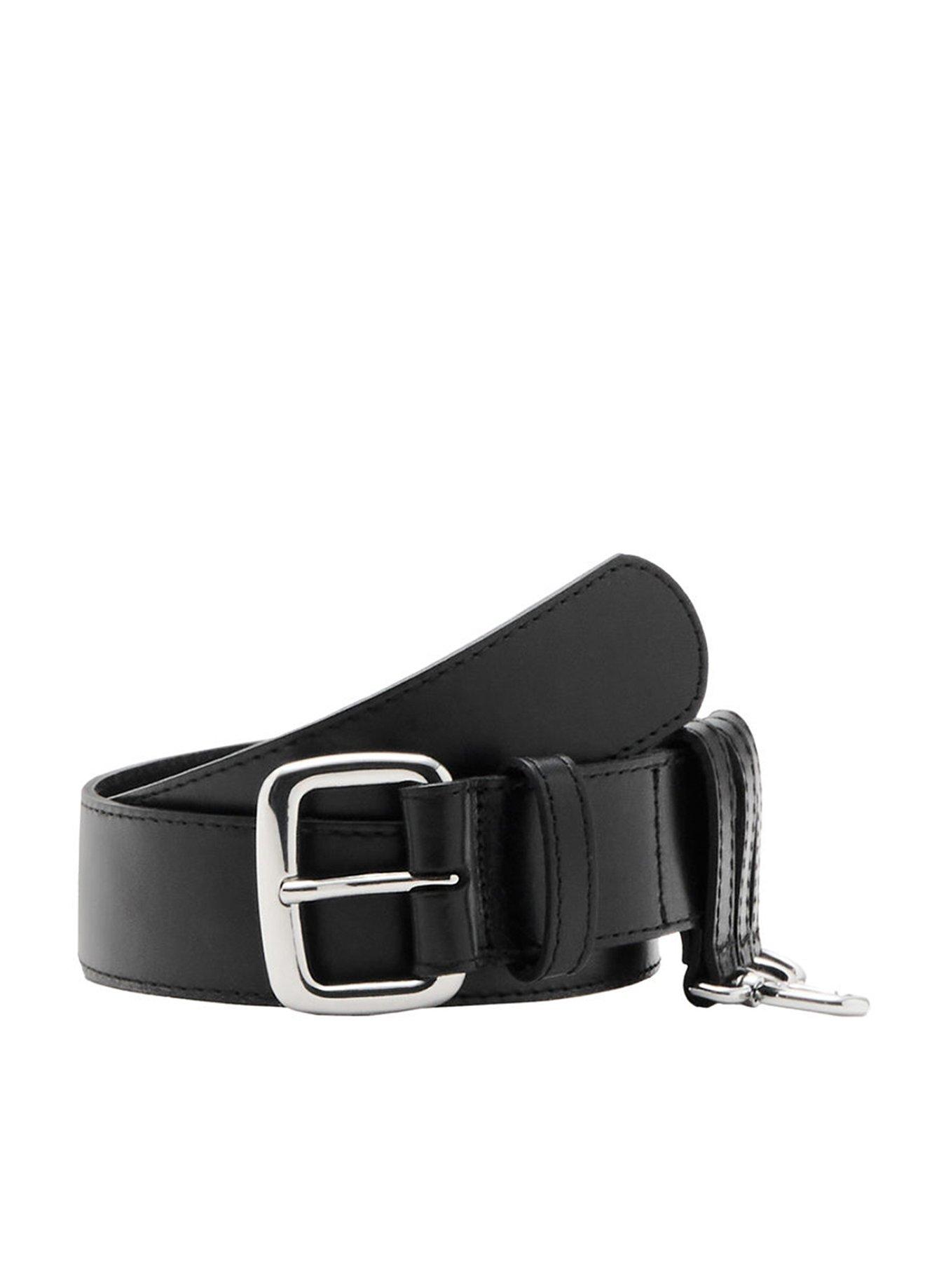 Mango Leather Belt With Belt Loops - Black