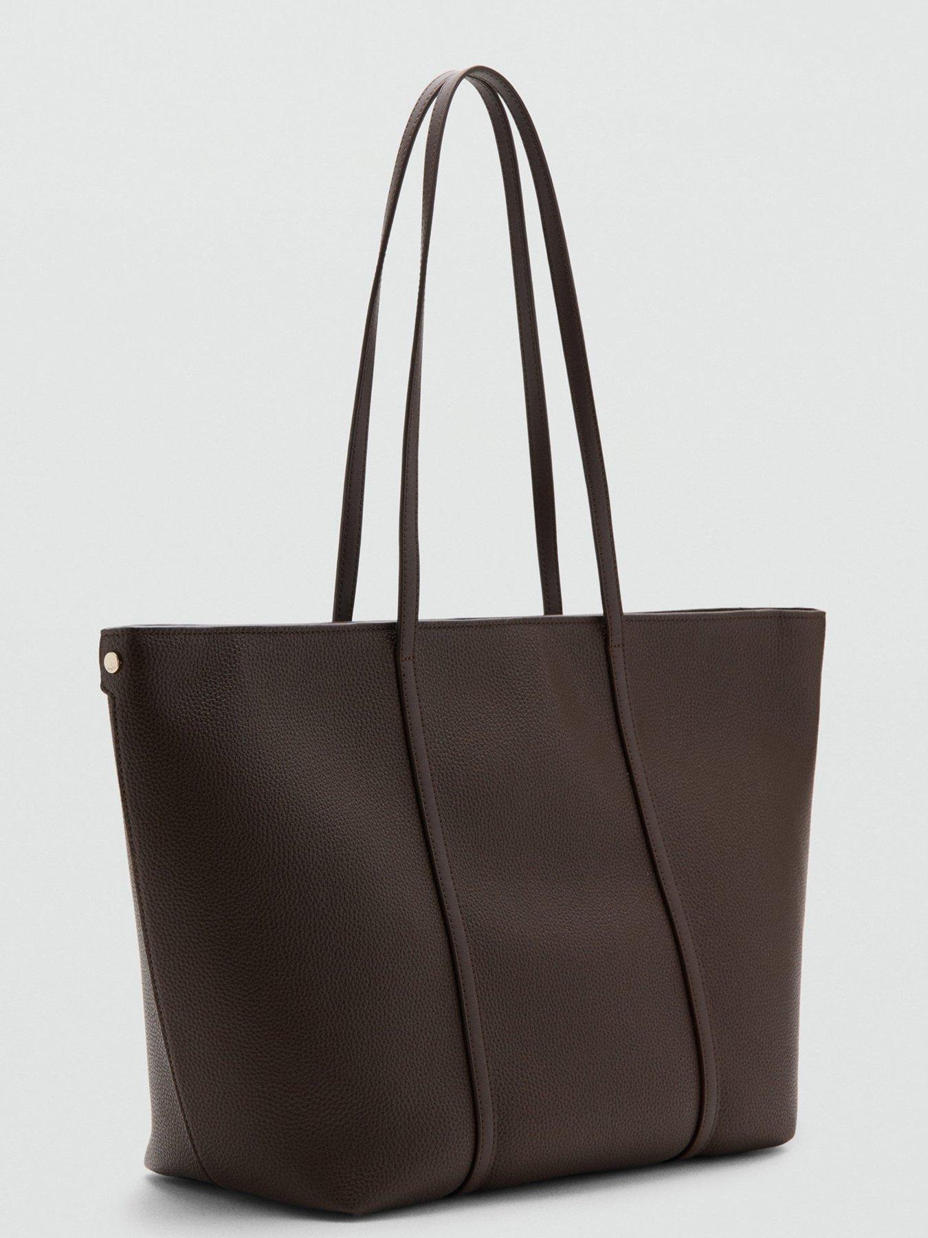 Image 2 of 5 of Mango Shopper Bag With Double Handle - Brown