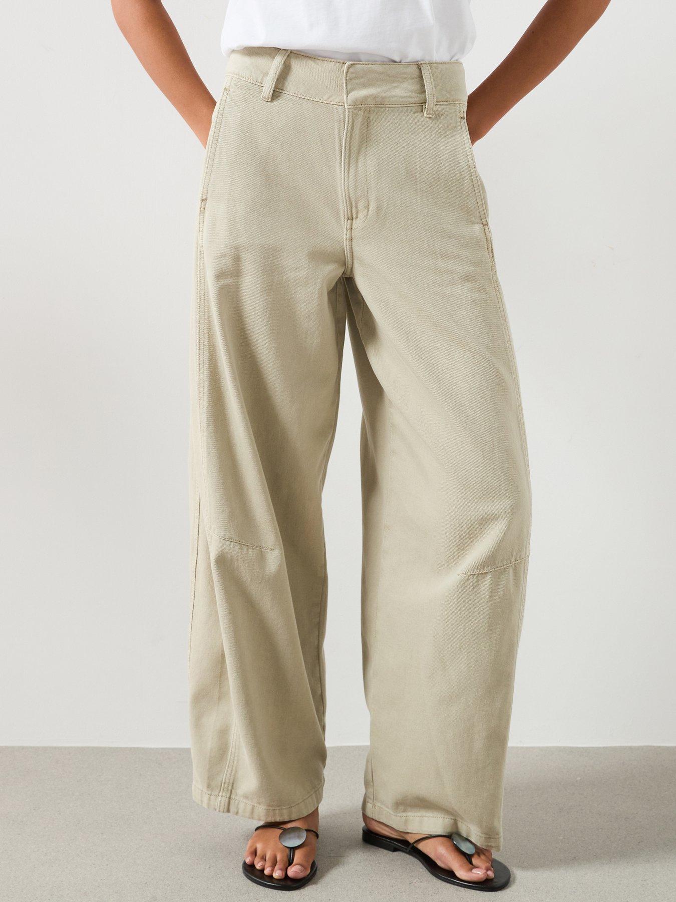 Image 1 of 6 of Mango Balloon Seam Jeans - Khaki