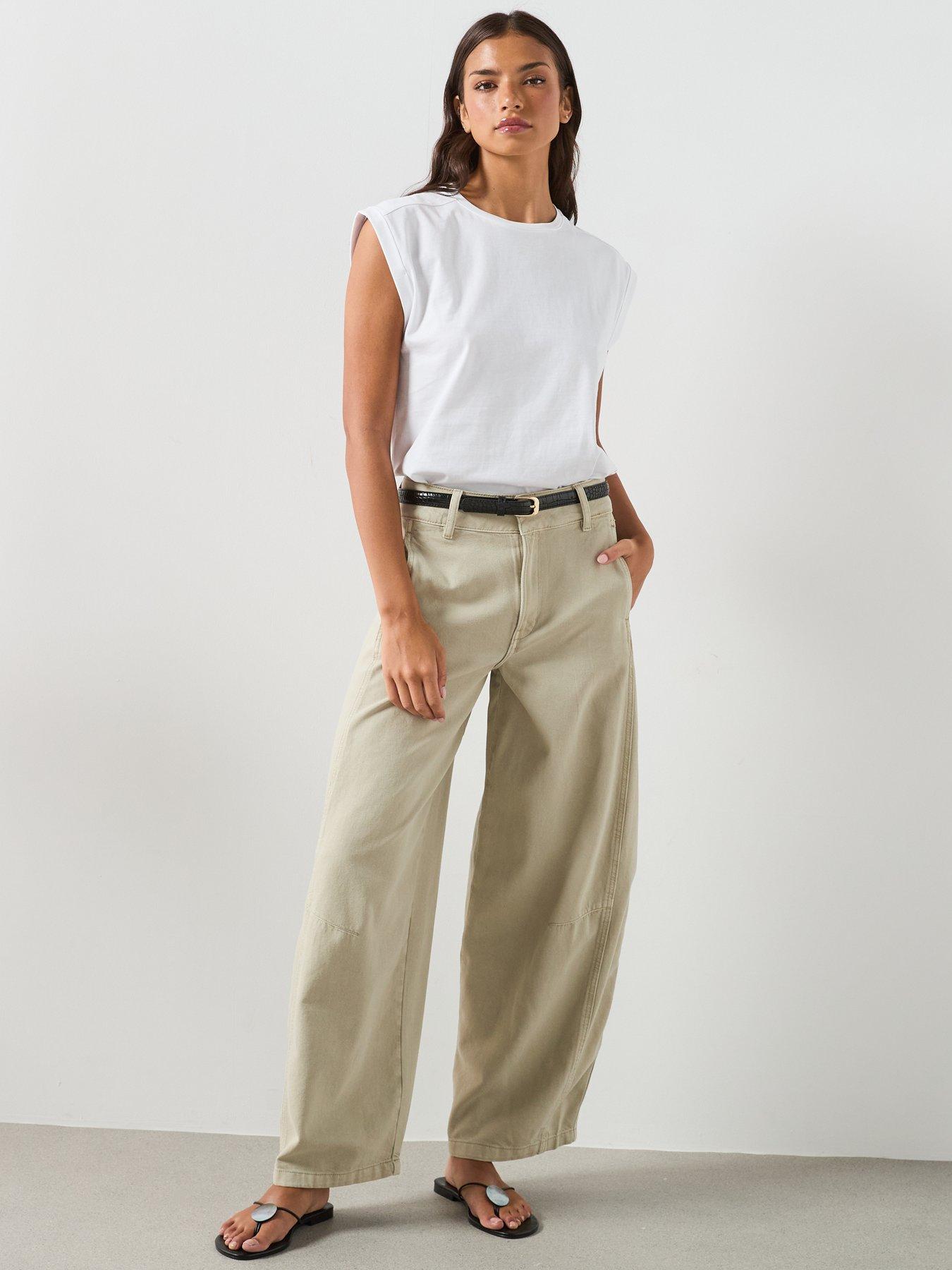 Image 3 of 6 of Mango Balloon Seam Jeans - Khaki