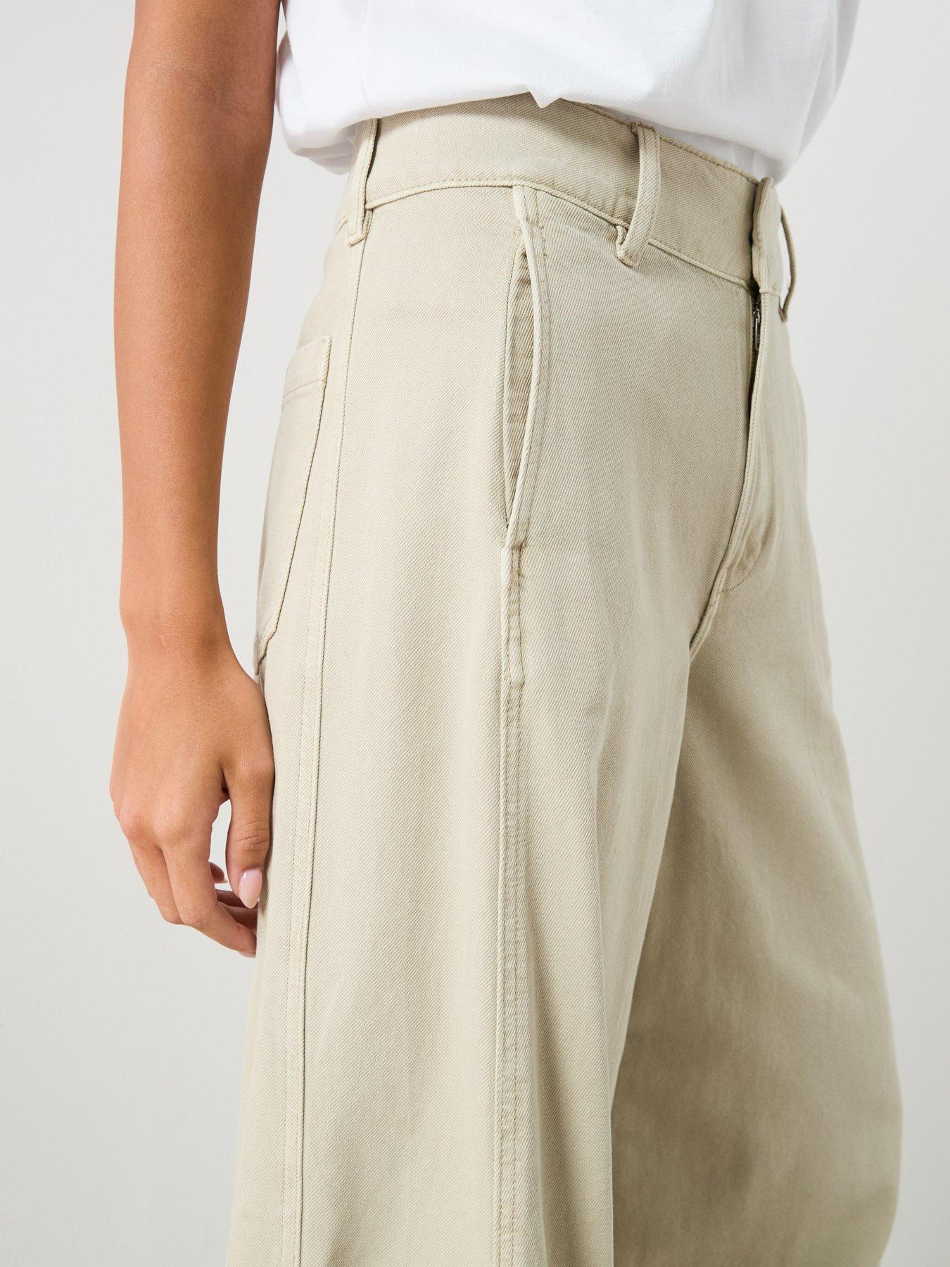 Image 4 of 6 of Mango Balloon Seam Jeans - Khaki